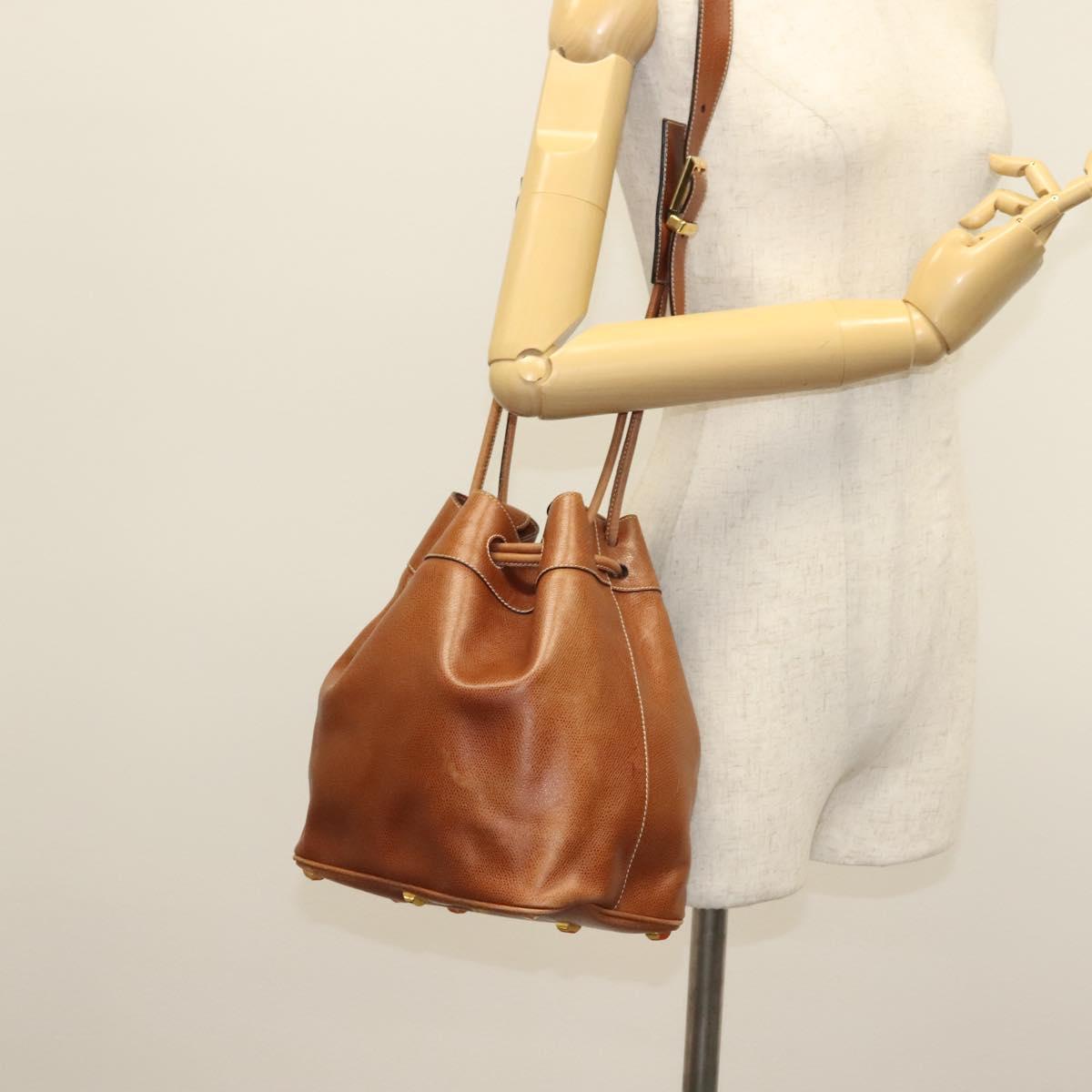 Salvatore Ferragamo Shoulder Bag Leather Brown Auth gh614