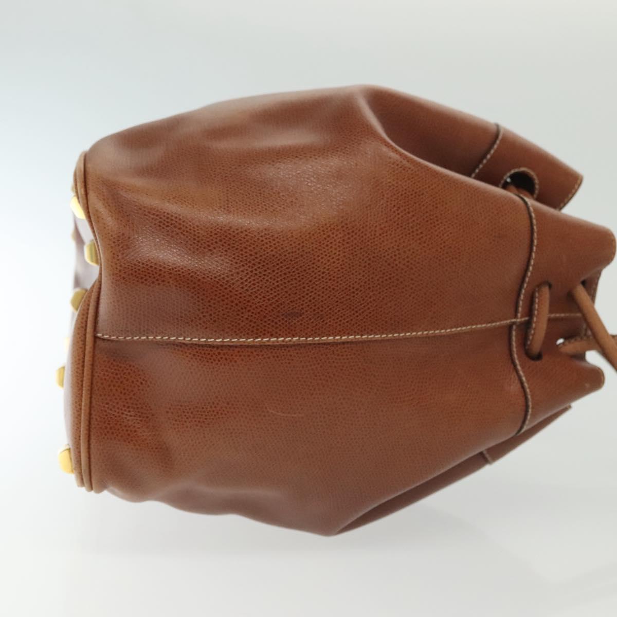 Salvatore Ferragamo Shoulder Bag Leather Brown Auth gh614