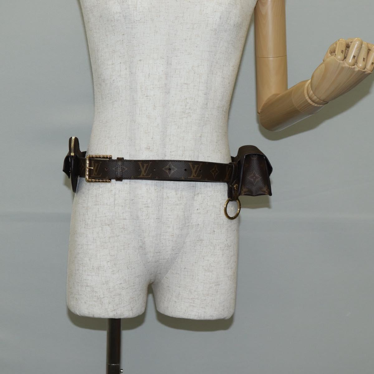 LOUIS VUITTON Monogram Ceinture Daily Multi Pocket Belt M0236 LV Auth gh628SAM