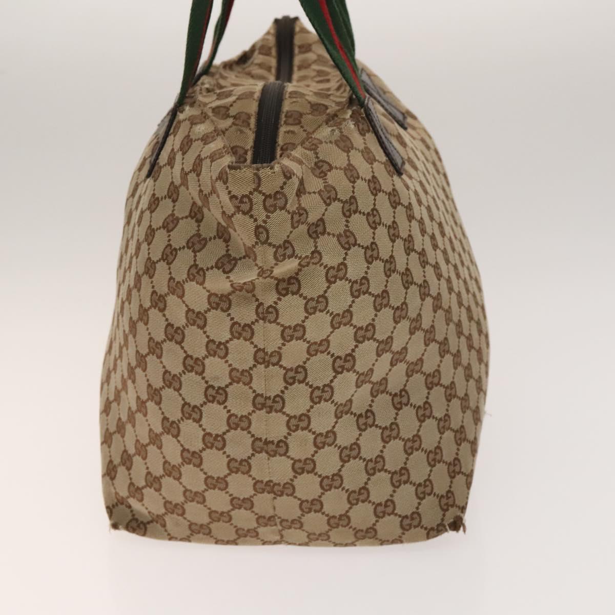 GUCCI GG Canvas Shoulder Bag 2Set Beige Silver Auth gh661