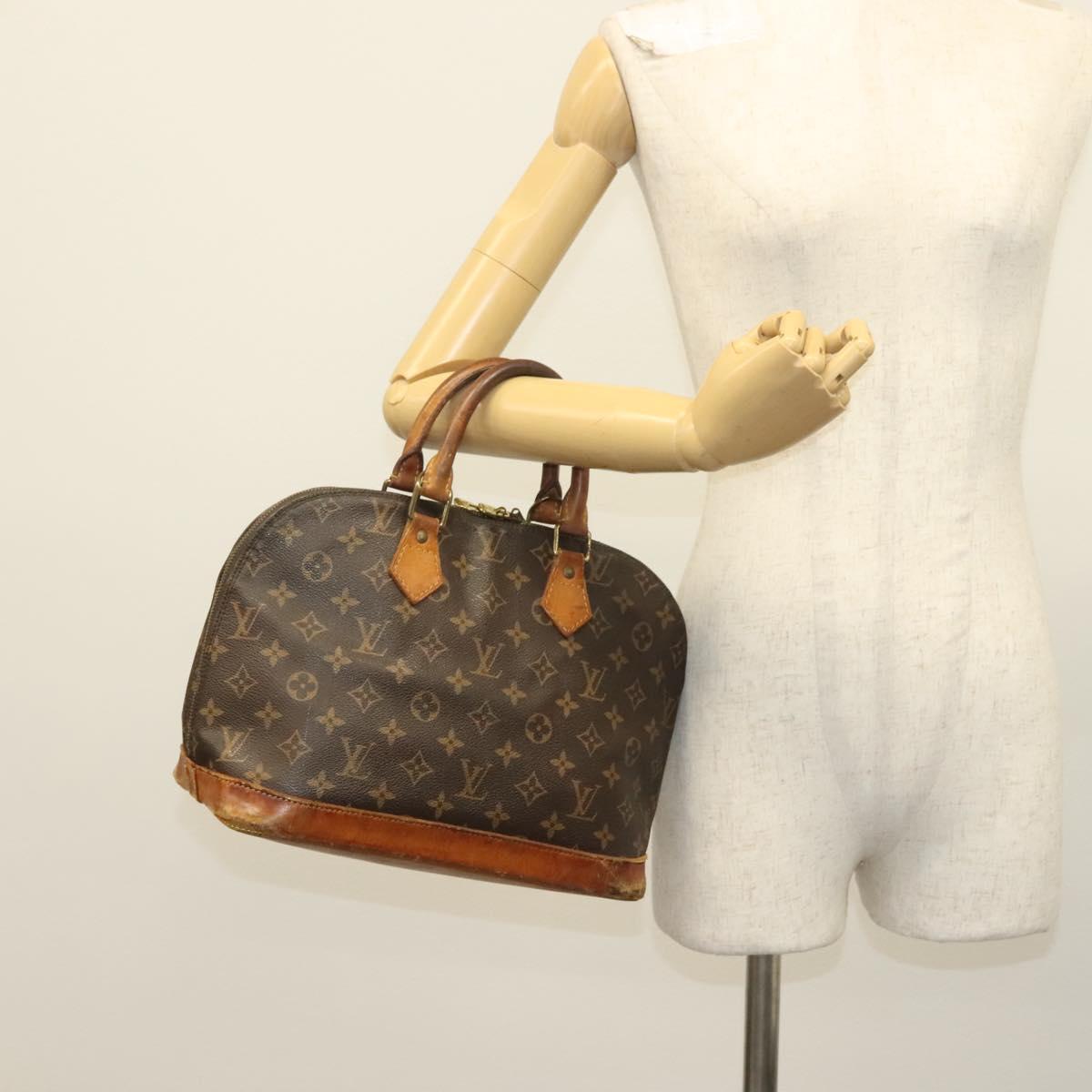 LOUIS VUITTON Monogram Alma Hand Bag M51130 LV Auth gh673