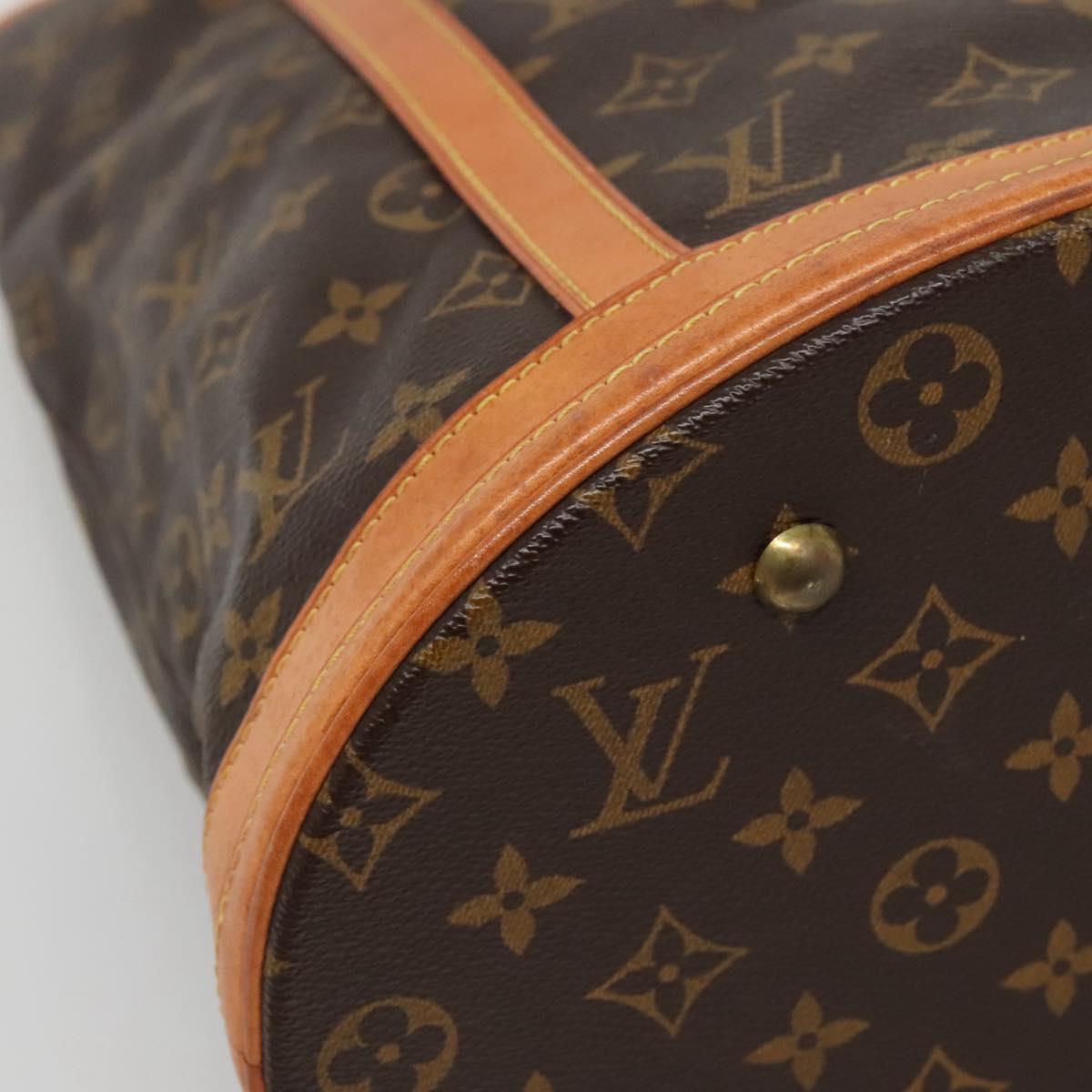 LOUIS VUITTON Monogram Bucket GM Shoulder Bag M42236 LV Auth gh678