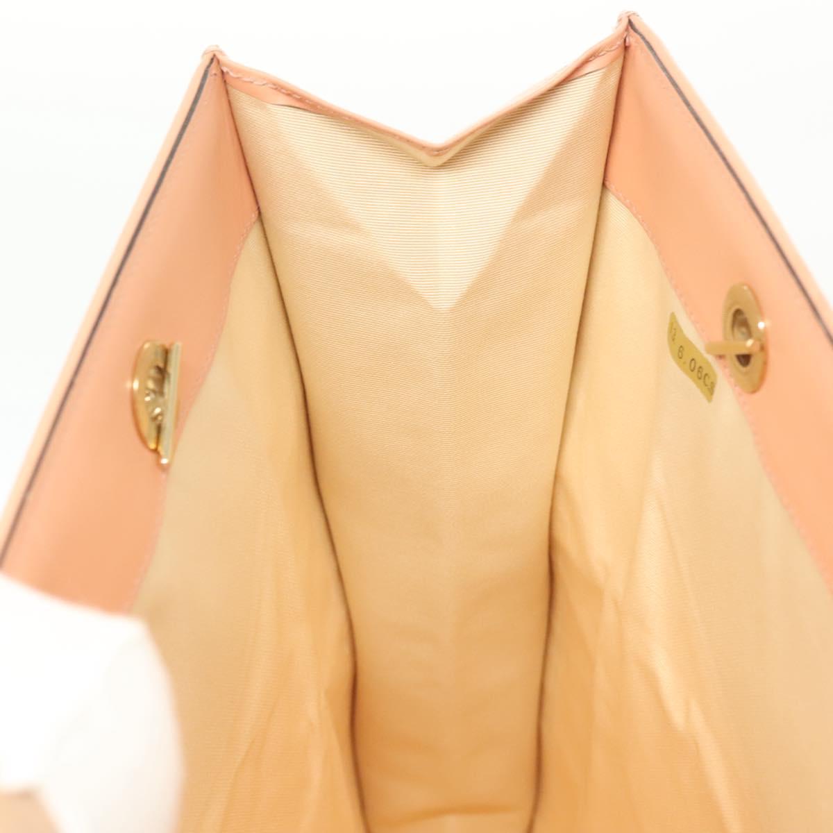 CHANEL Tote Bag Canvas Pink Gold CC Auth gh685