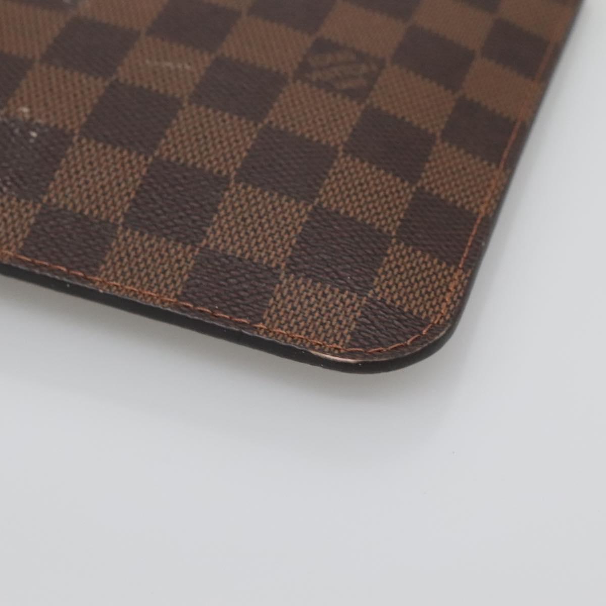 LOUIS VUITTON Damier Ebene Neverfull MM Pouch LV Auth gh698