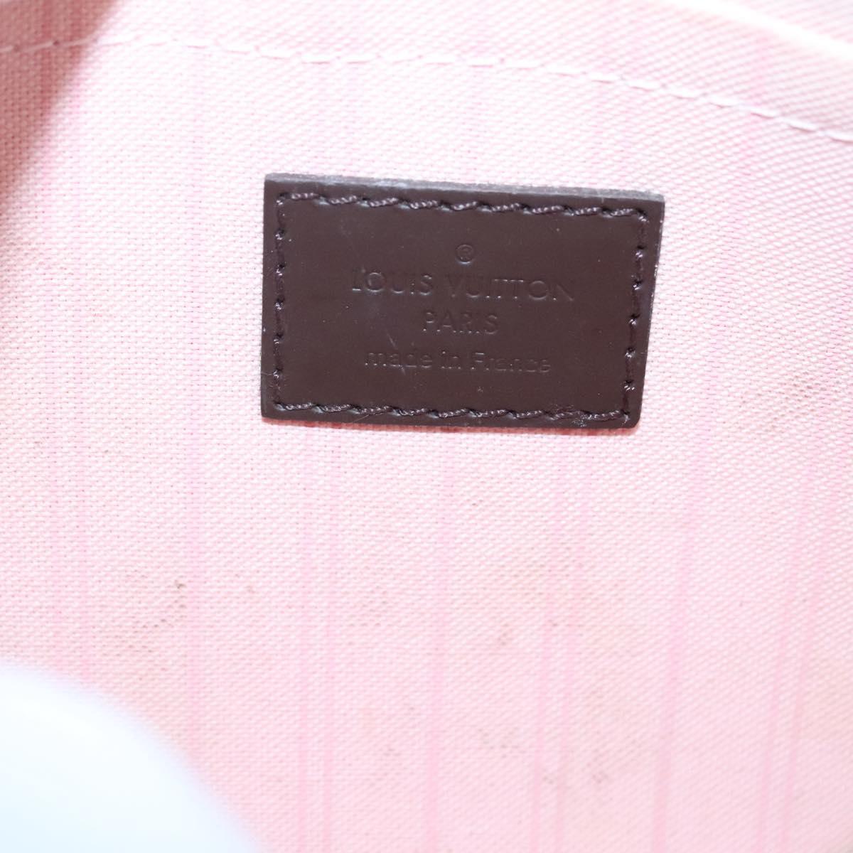 LOUIS VUITTON Damier Ebene Neverfull MM Pouch LV Auth gh698