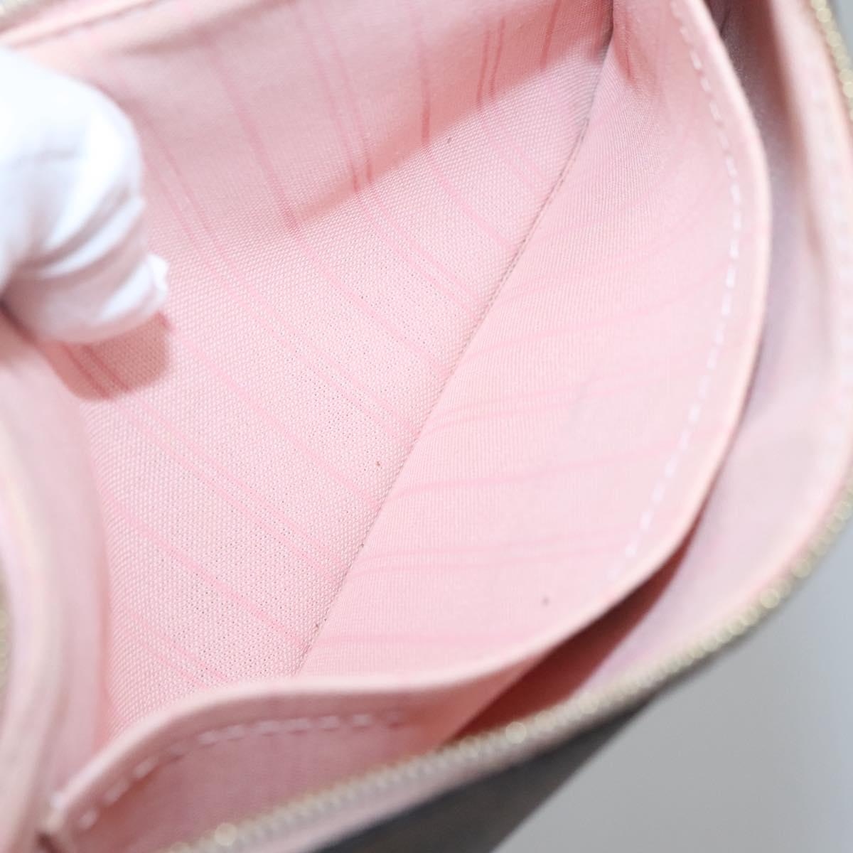 LOUIS VUITTON Damier Ebene Neverfull MM Pouch LV Auth gh698