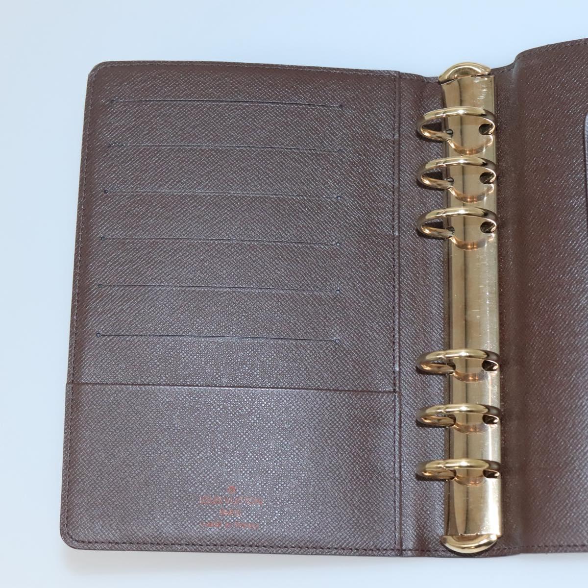 LOUIS VUITTON Damier Ebene Agenda MM Day Planner Cover R20240 LV Auth gh701