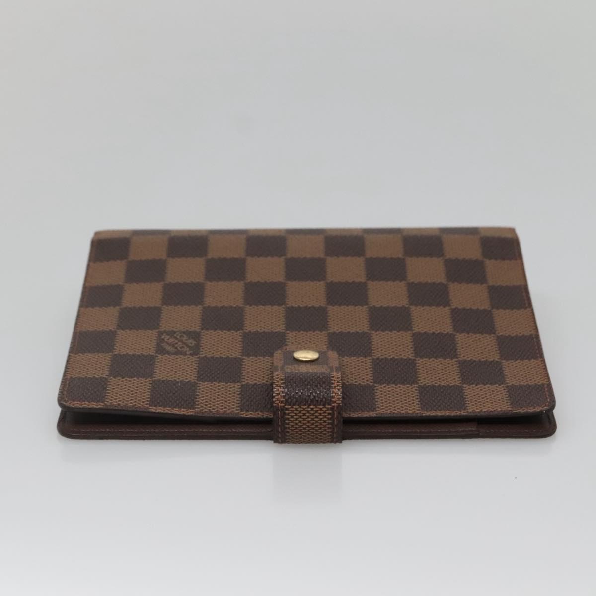 LOUIS VUITTON Damier Ebene Agenda MM Day Planner Cover R20240 LV Auth gh701