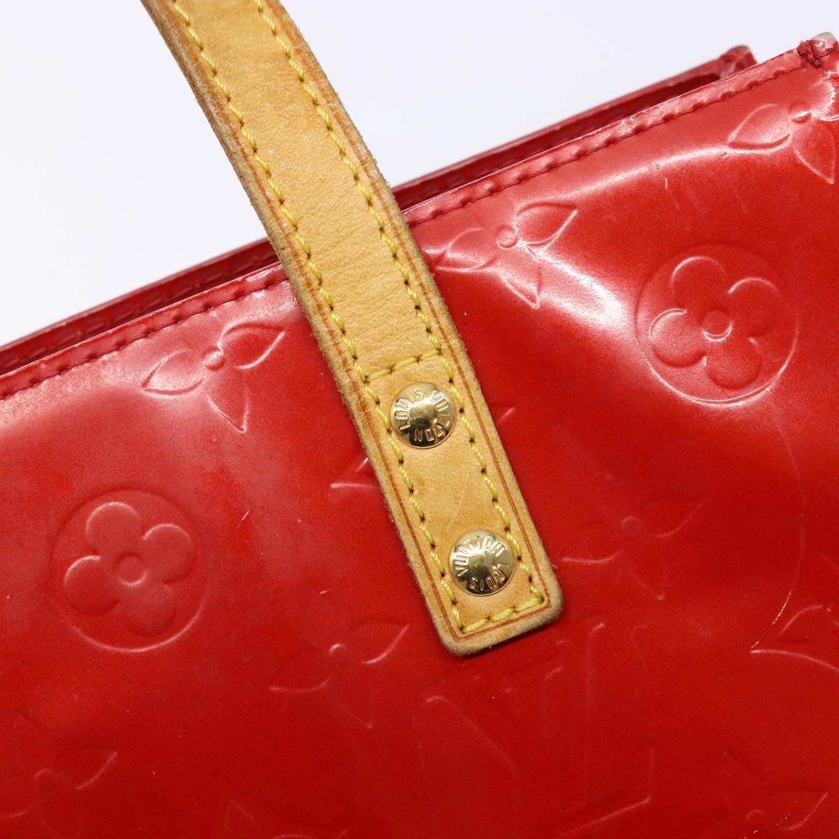 LOUIS VUITTON Monogram Vernis Reade PM Hand Bag Red Rouge M91088 LV Auth gh710