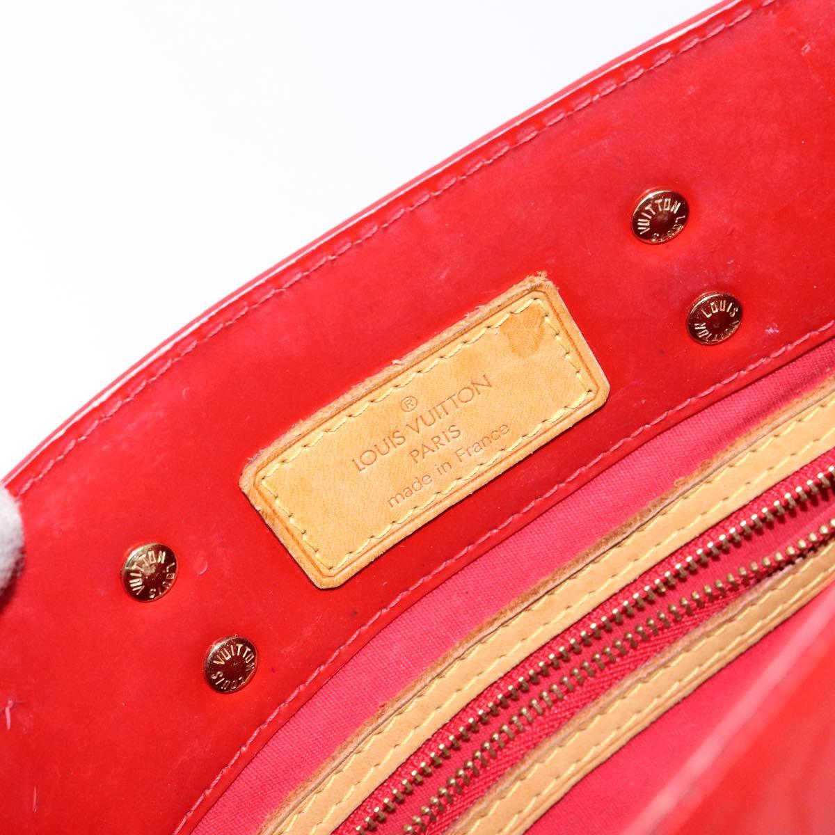 LOUIS VUITTON Monogram Vernis Reade PM Hand Bag Red Rouge M91088 LV Auth gh710