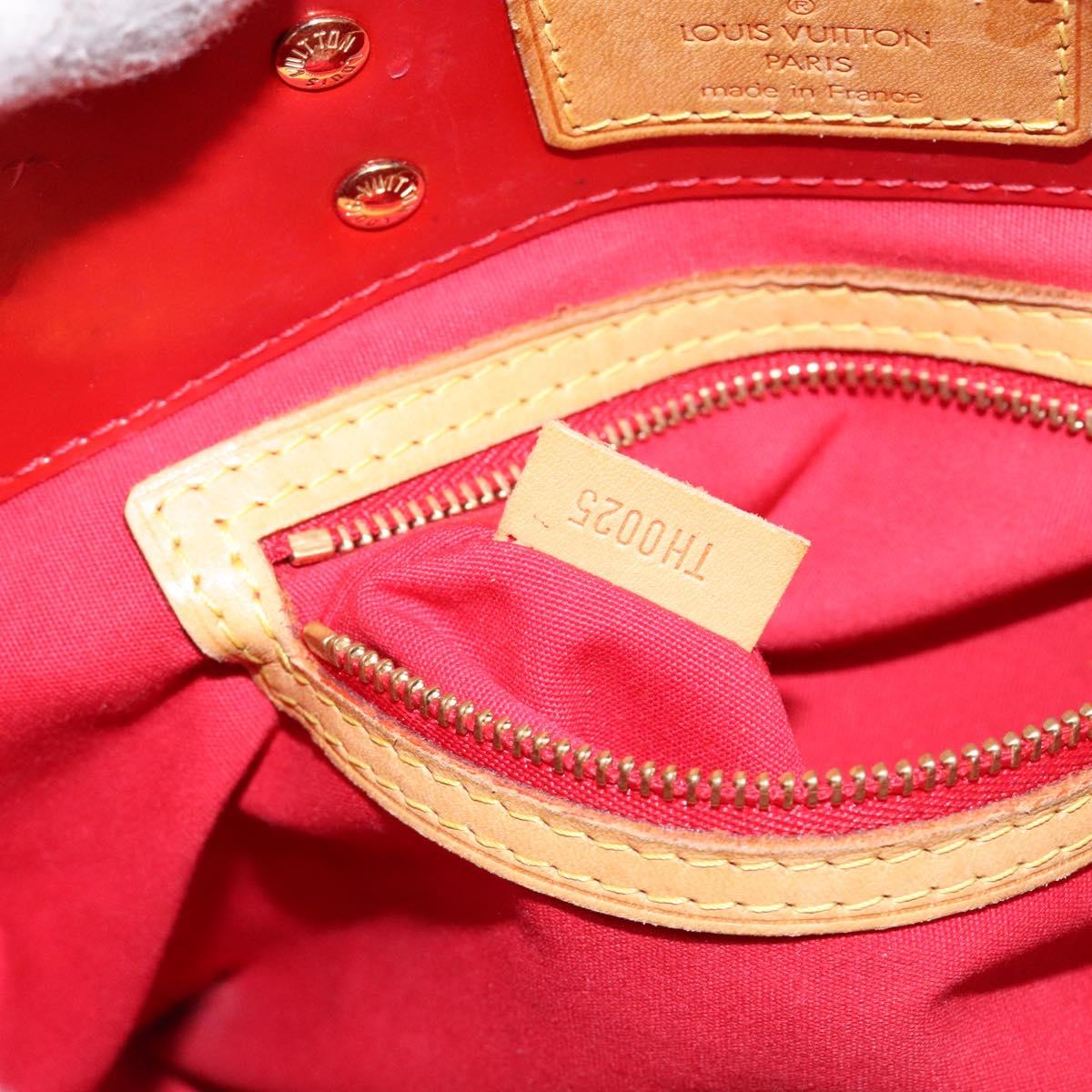 LOUIS VUITTON Monogram Vernis Reade PM Hand Bag Red Rouge M91088 LV Auth gh710