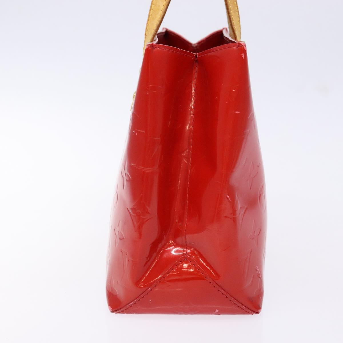 LOUIS VUITTON Monogram Vernis Reade PM Hand Bag Red Rouge M91088 LV Auth gh710