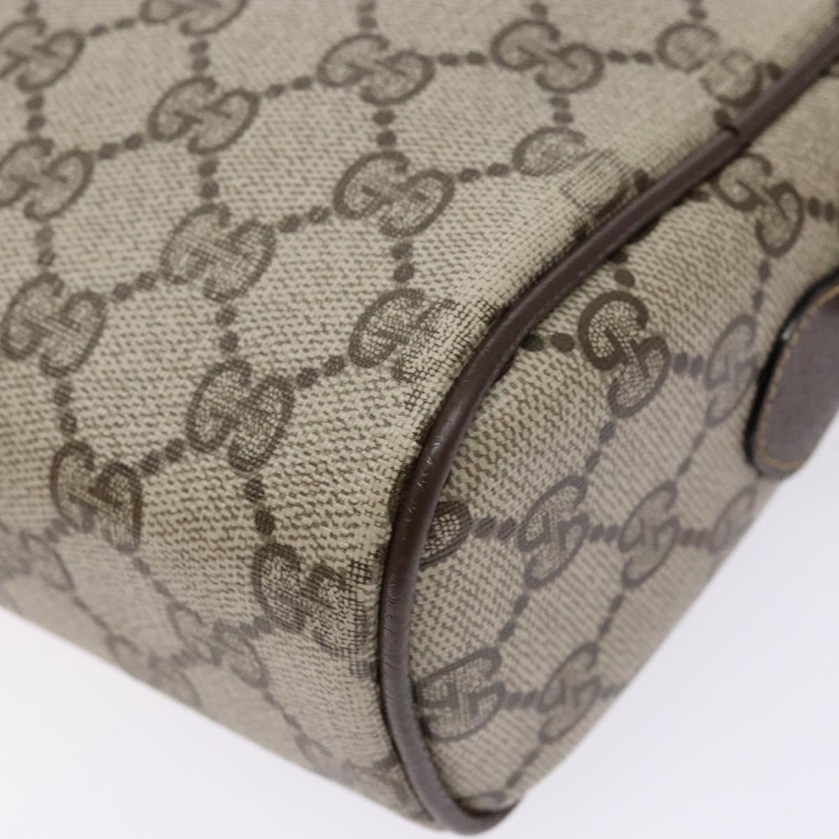 GUCCI GG Supreme Web Sherry Line Shoulder Bag PVC Beige 001 4071 5 Auth gh717
