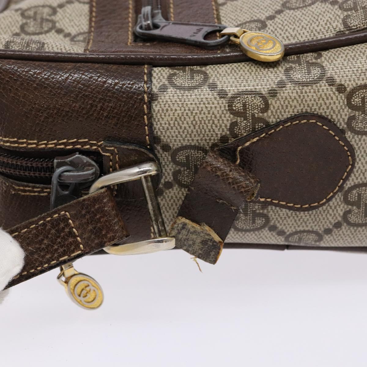 GUCCI GG Supreme Web Sherry Line Shoulder Bag PVC Beige 001 4071 5 Auth gh717