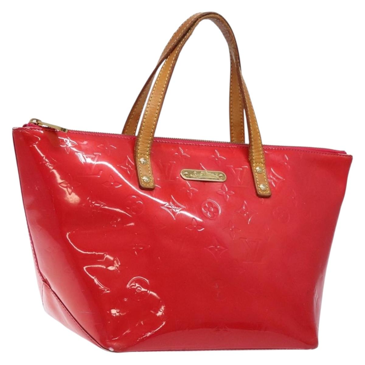 LOUIS VUITTON Monogram Vernis Bellevue PM Hand Bag Rose Pop M93669 Auth gh731