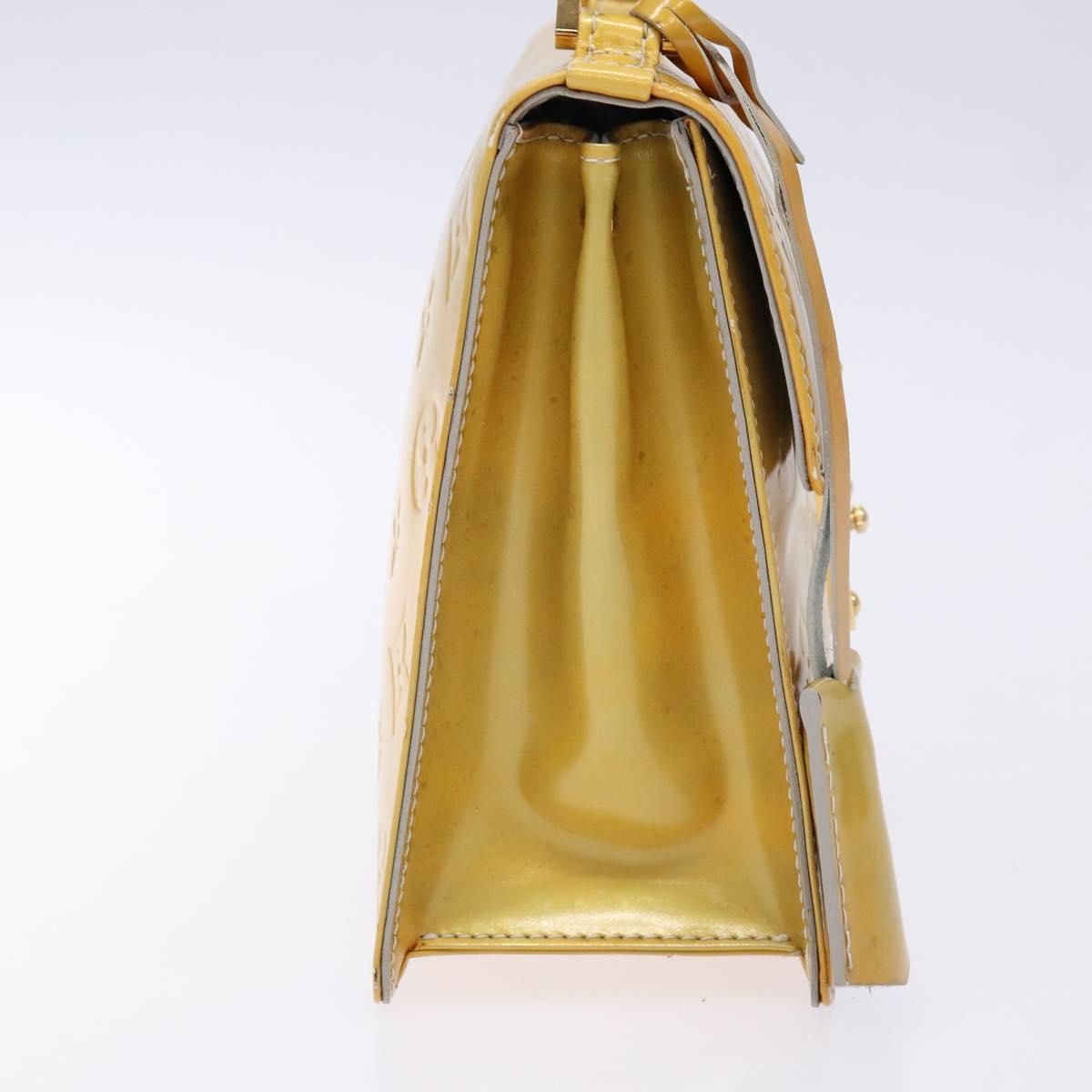 LOUIS VUITTON Monogram Vernis Spring Street Hand Bag Gris M91029 LV Auth gh743