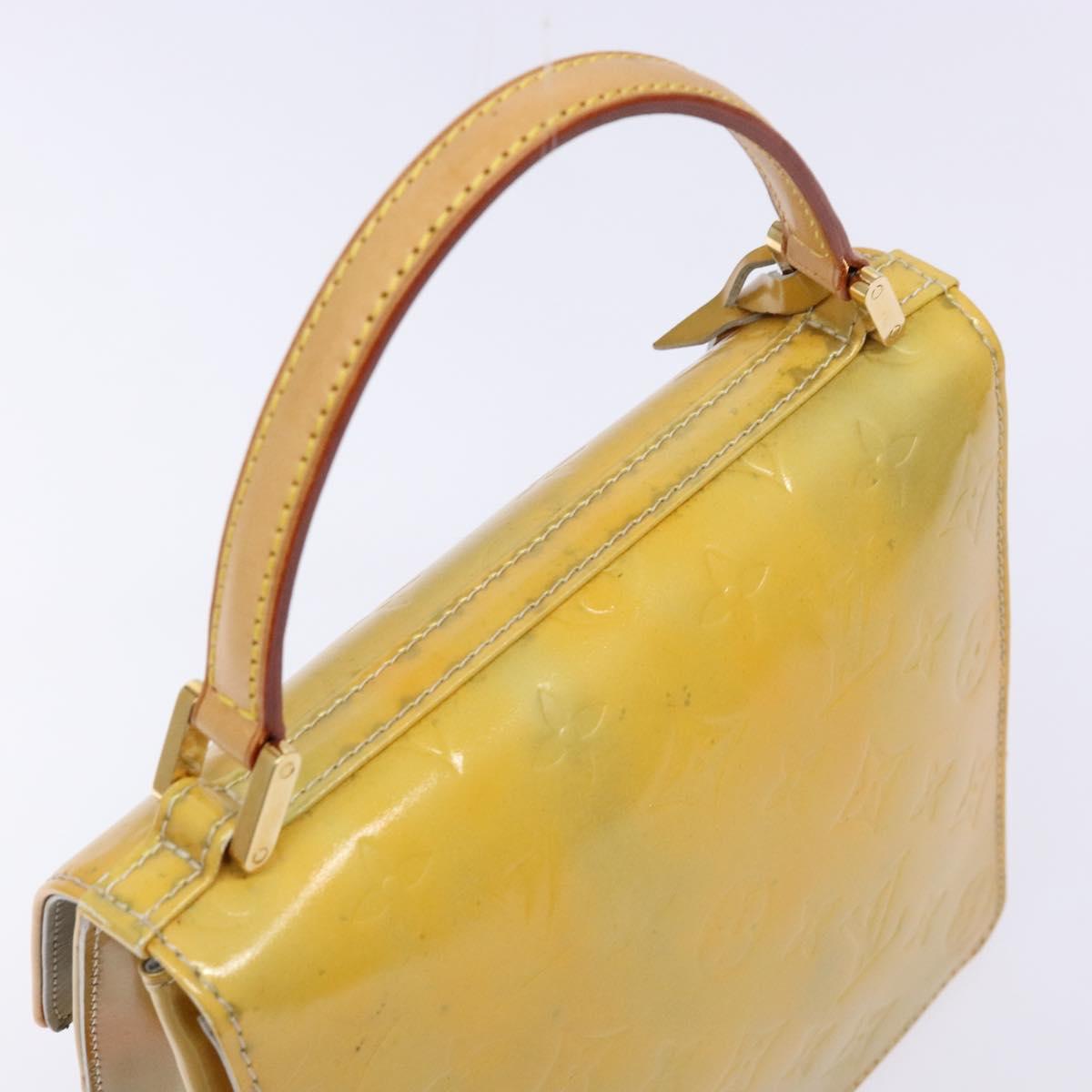 LOUIS VUITTON Monogram Vernis Spring Street Hand Bag Gris M91029 LV Auth gh743