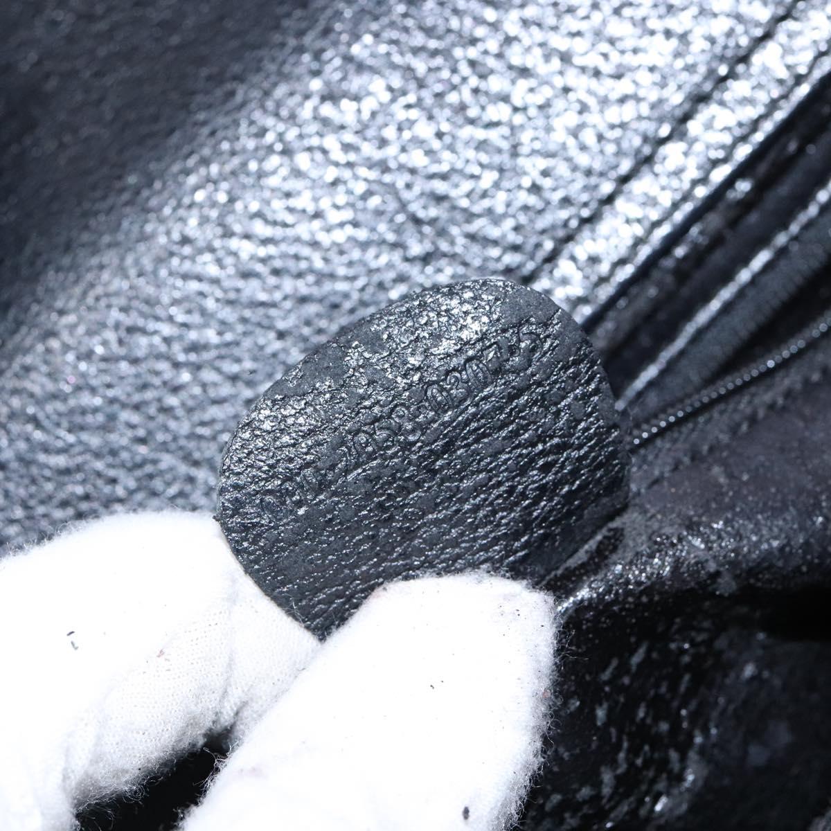 GUCCI Hand Bag Leather Black Silver 000 2058 0307 5 Auth gh750