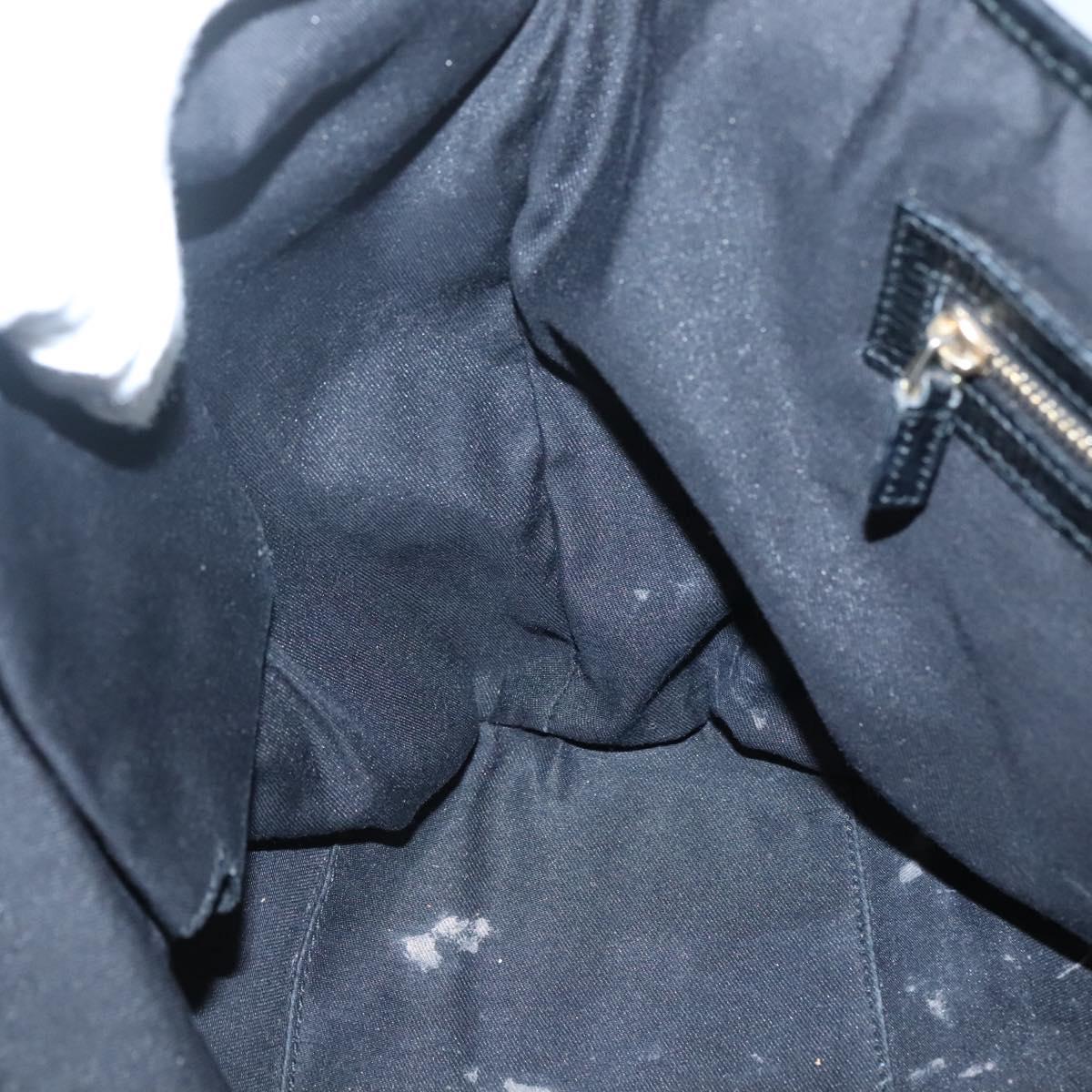 GUCCI GG Canvas Sherry Line Tote Bag Black Gold 137396 Auth gh751