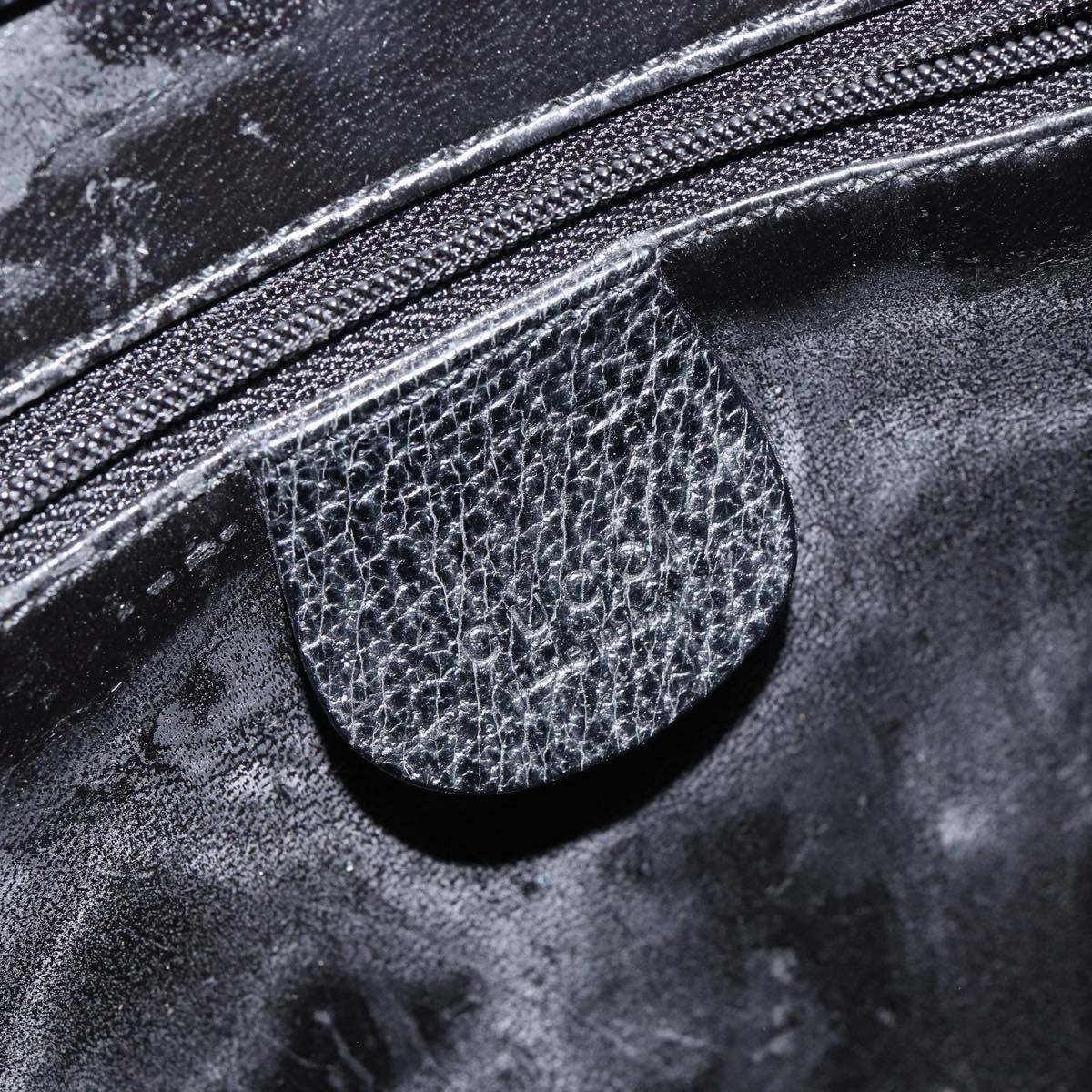 GUCCI Hand Bag Leather Black 002 3754 0459 Auth gh785