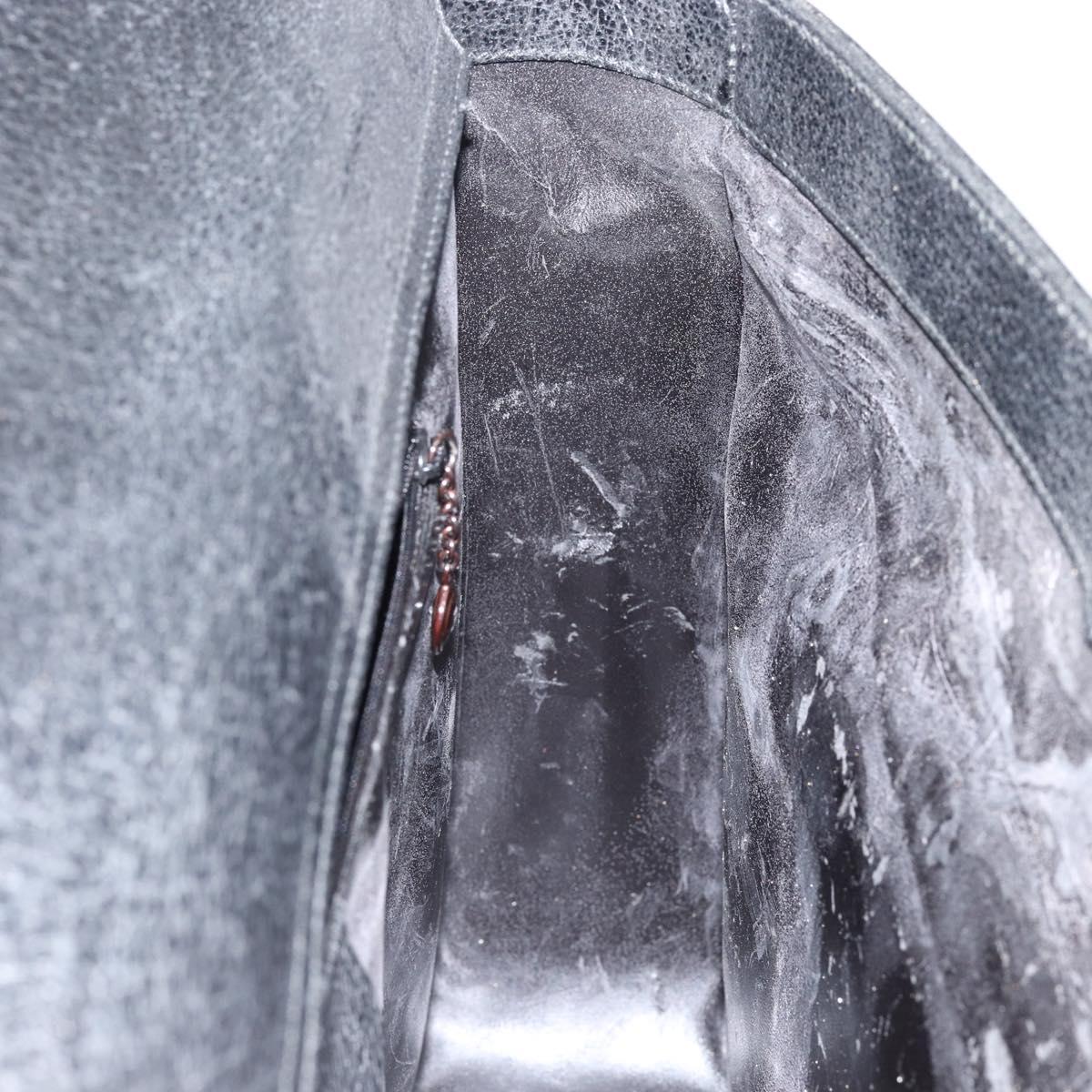 GUCCI Hand Bag Leather Black 002 3754 0459 Auth gh785