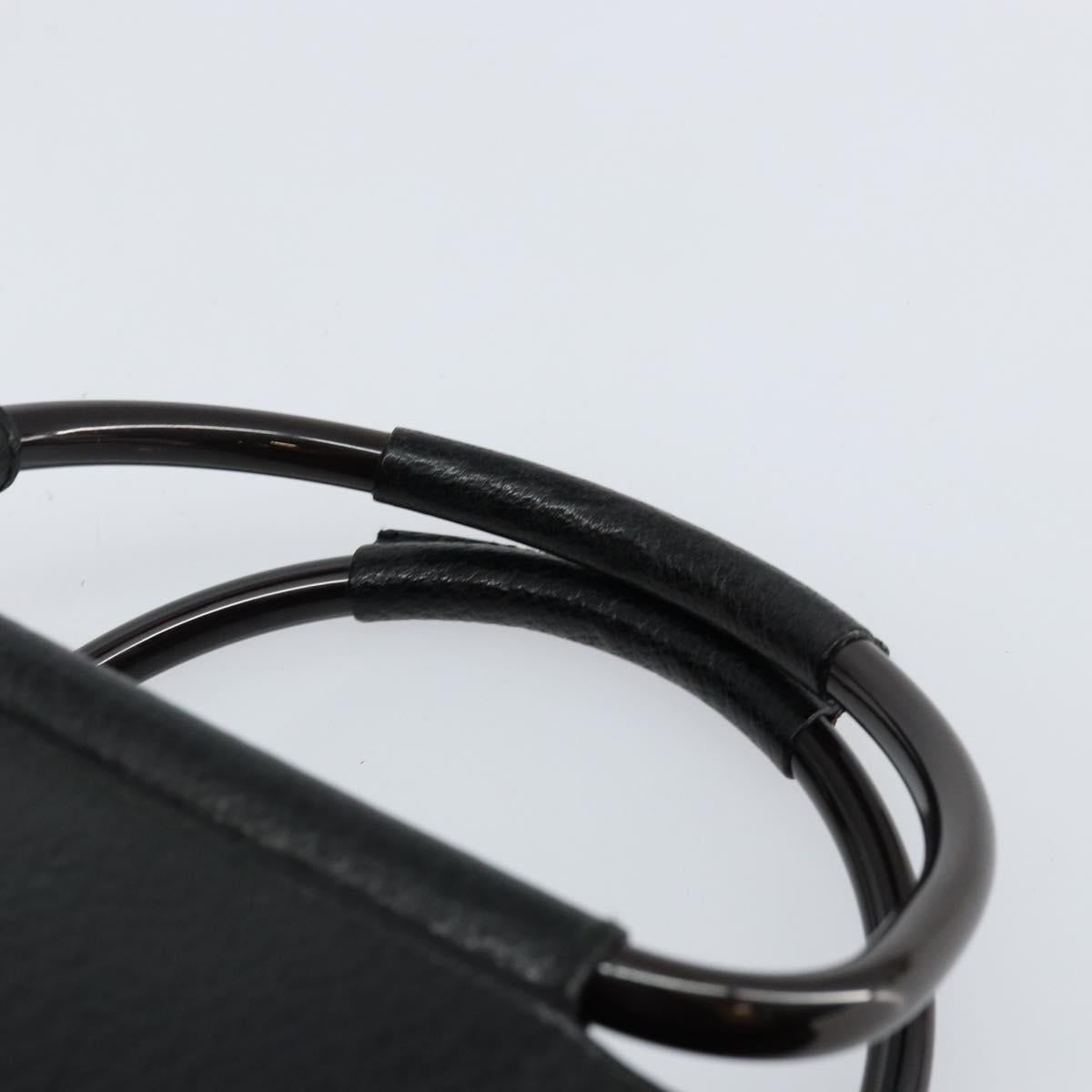 GUCCI Hand Bag Leather Black 002 3754 0459 Auth gh785