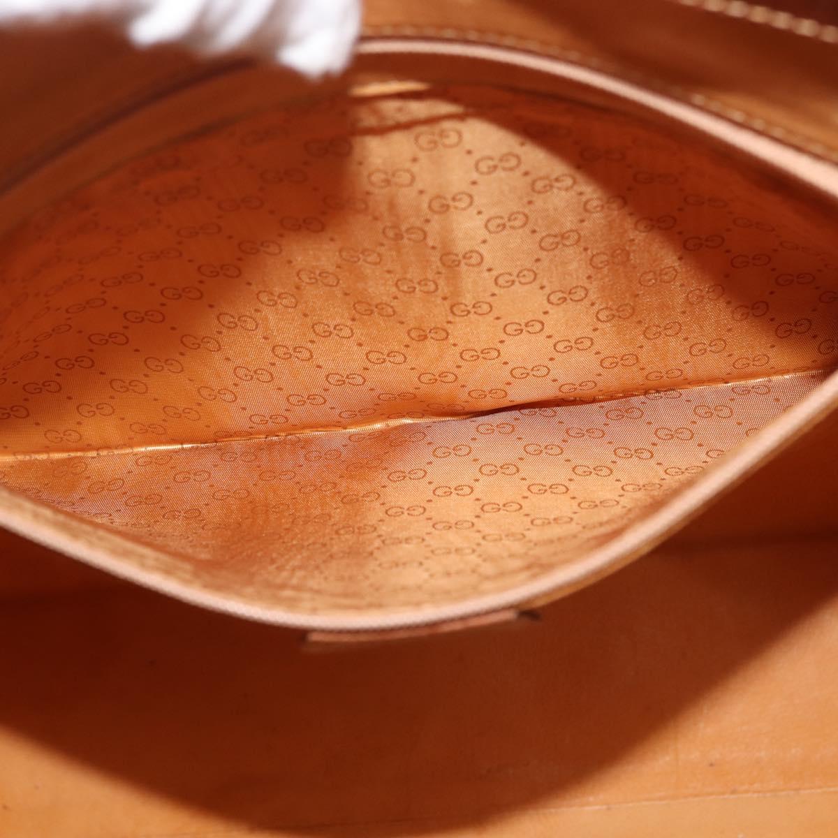 GUCCI Bamboo Tote Bag Canvas Beige Gold Auth gh786
