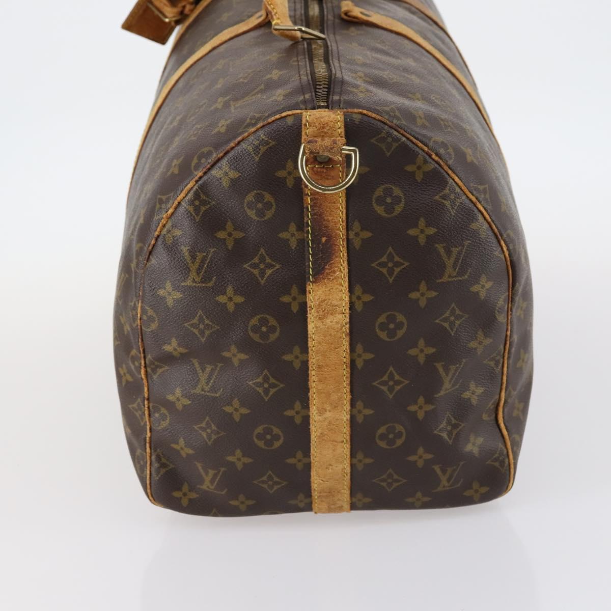 LOUIS VUITTON Monogram Keepall Bandouliere 55 Boston Bag M41414 LV Auth gh792