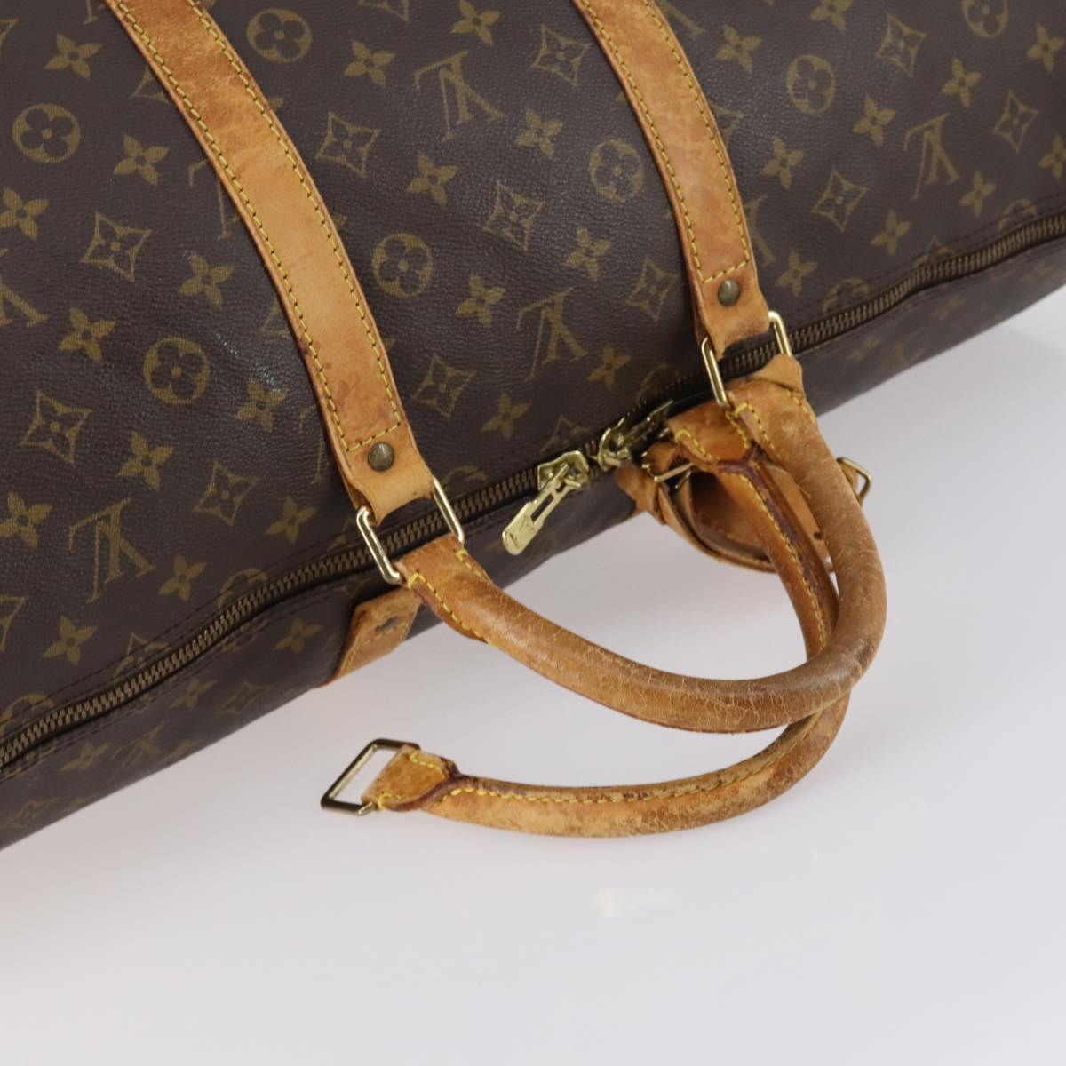 LOUIS VUITTON Monogram Keepall Bandouliere 55 Boston Bag M41414 LV Auth gh792