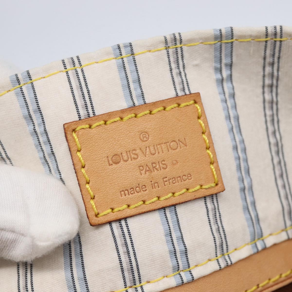 LOUIS VUITTON Tangier Tote Bag Nylon White M40024 LV Auth gh818