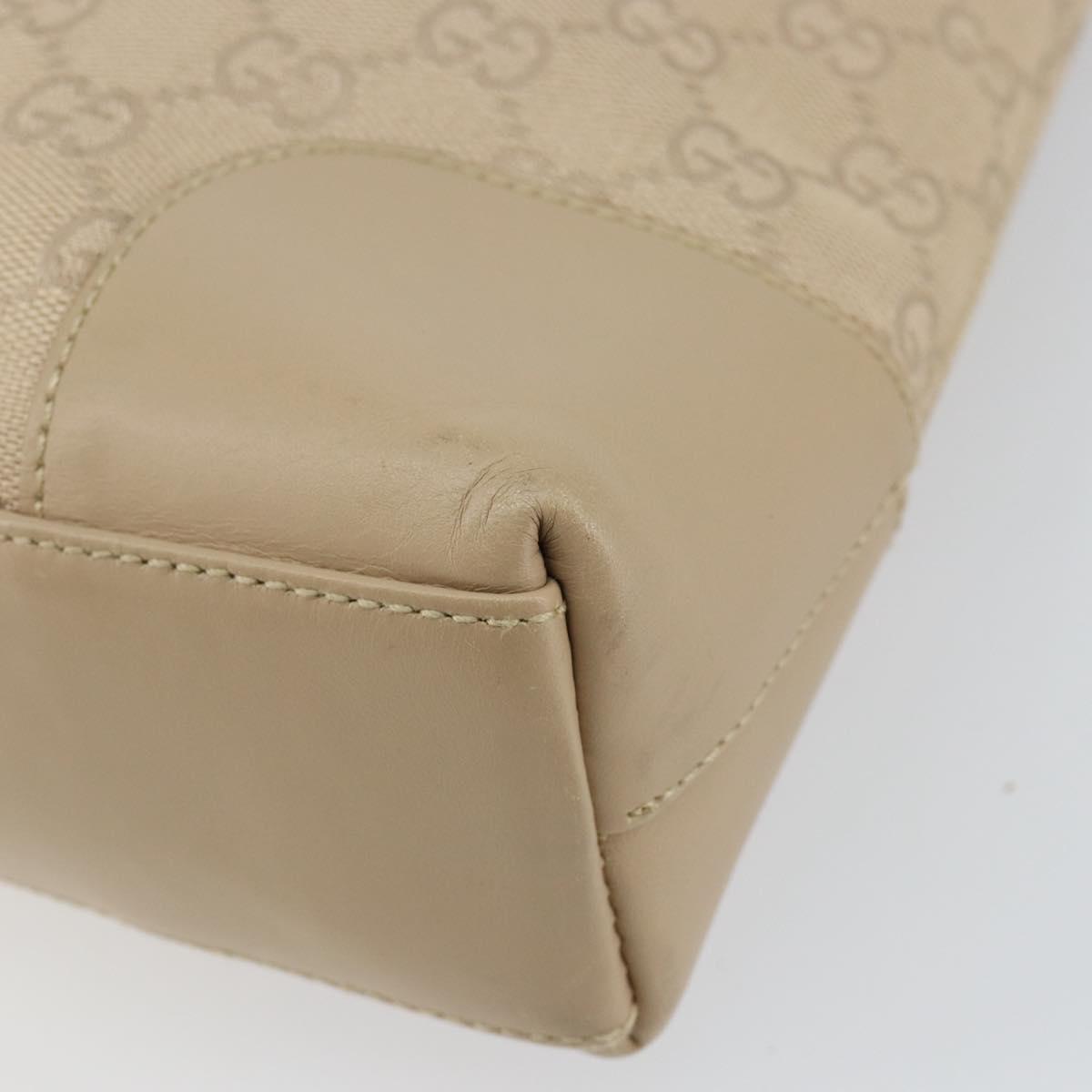 GUCCI GG Canvas Shoulder Bag Beige Gold 33900 Auth gh831