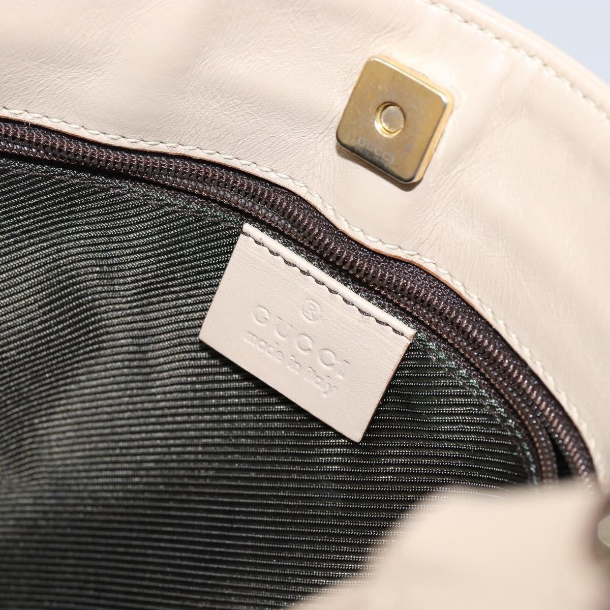 GUCCI GG Canvas Shoulder Bag Beige Gold 33900 Auth gh831