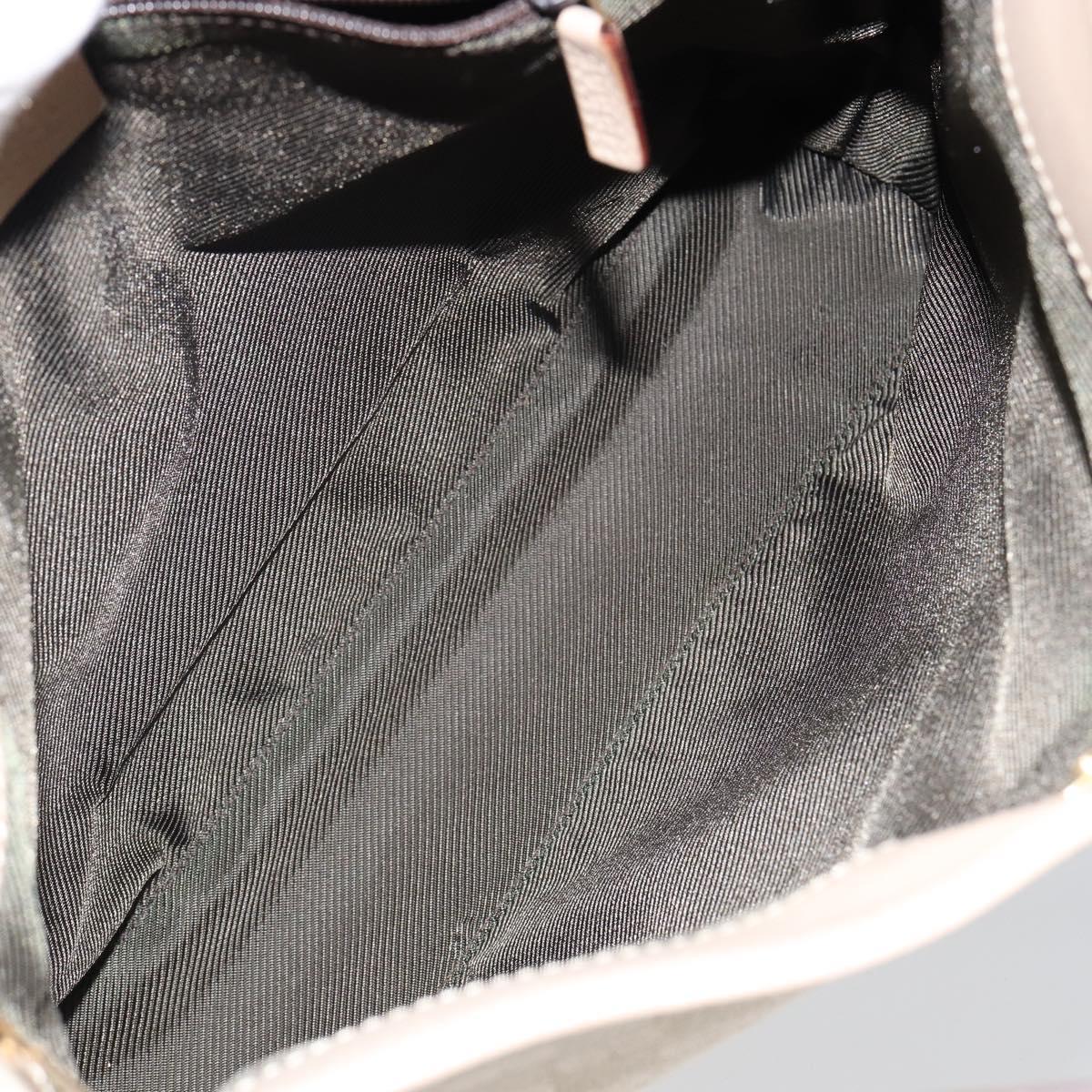 GUCCI GG Canvas Shoulder Bag Beige Gold 33900 Auth gh831