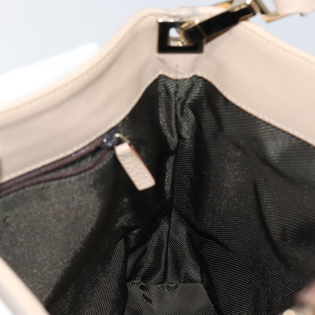 GUCCI GG Canvas Shoulder Bag Beige Gold 33900 Auth gh831