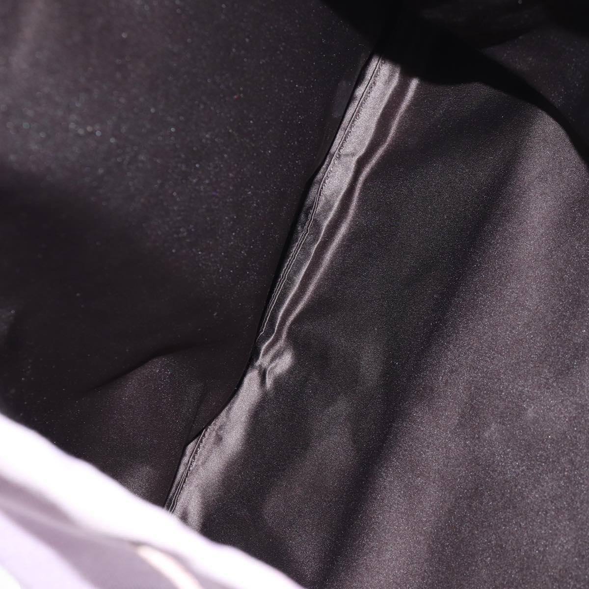 SAINT LAURENT Kahala Tote Bag Canvas Purple Silver 121627 Auth gh833