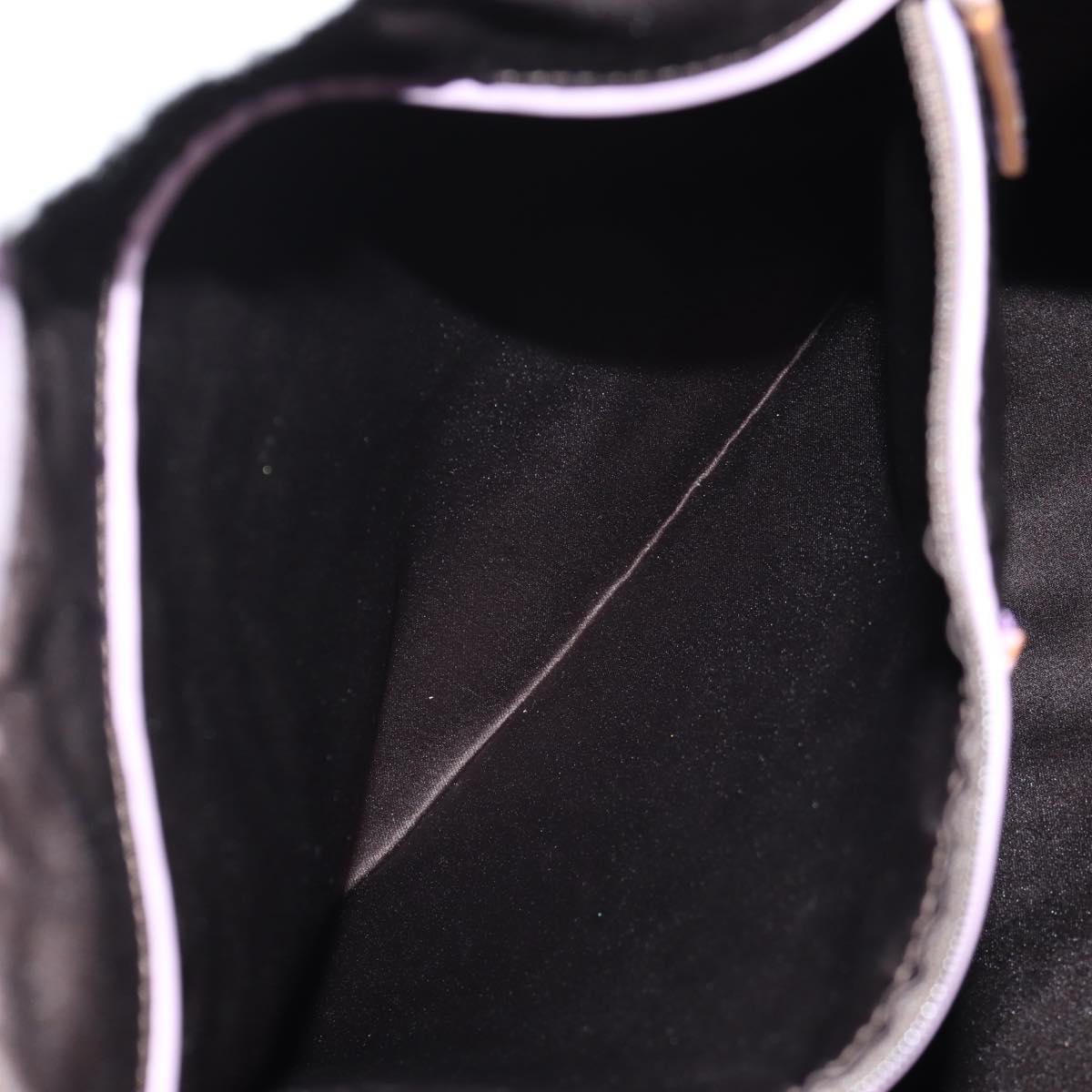 SAINT LAURENT Kahala Tote Bag Canvas Purple Silver 121627 Auth gh833