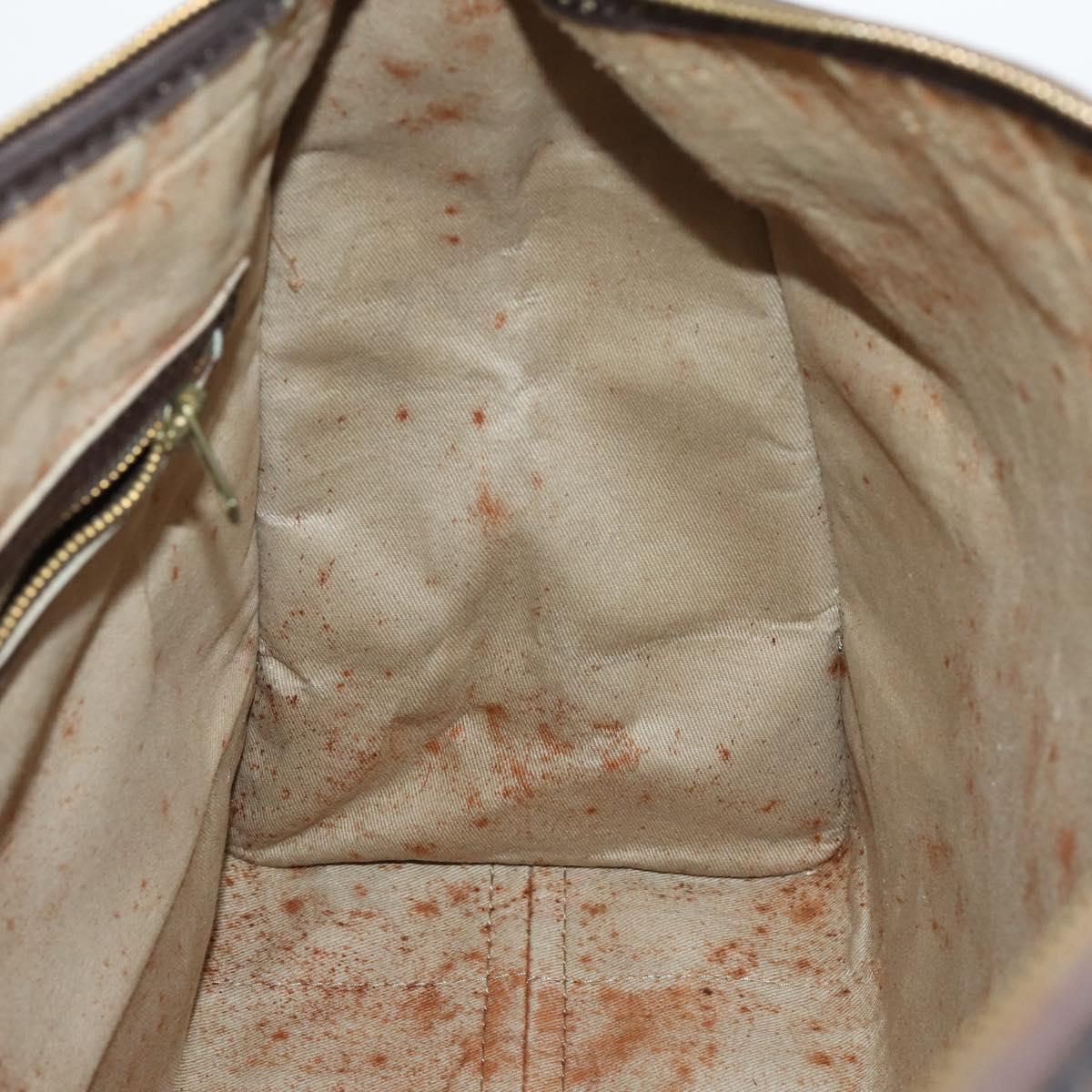 Christian Dior Trotter Canvas Boston Bag Brown Auth gh842