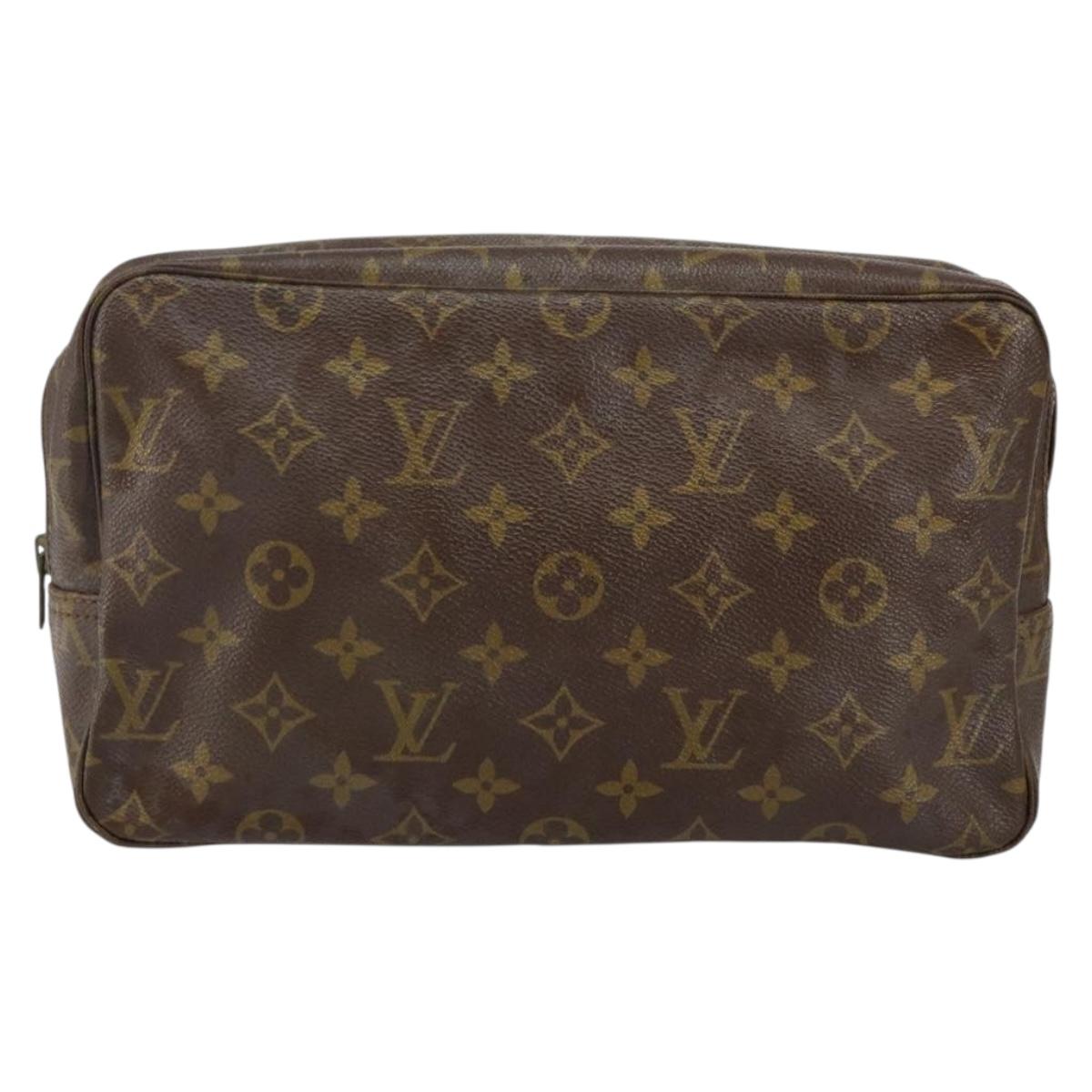 LOUIS VUITTON Monogram Trousse Toilette 28 Clutch Bag Vintage M47522 Auth gh846