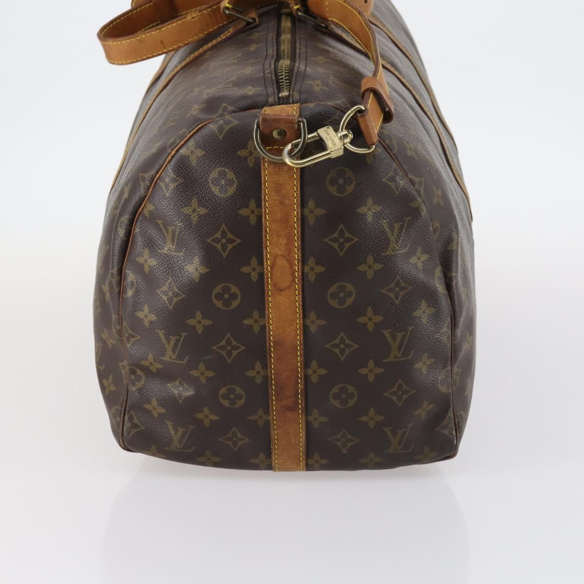 LOUIS VUITTON Monogram Keepall Bandouliere 55 Boston Bag M41414 LV Auth gh851