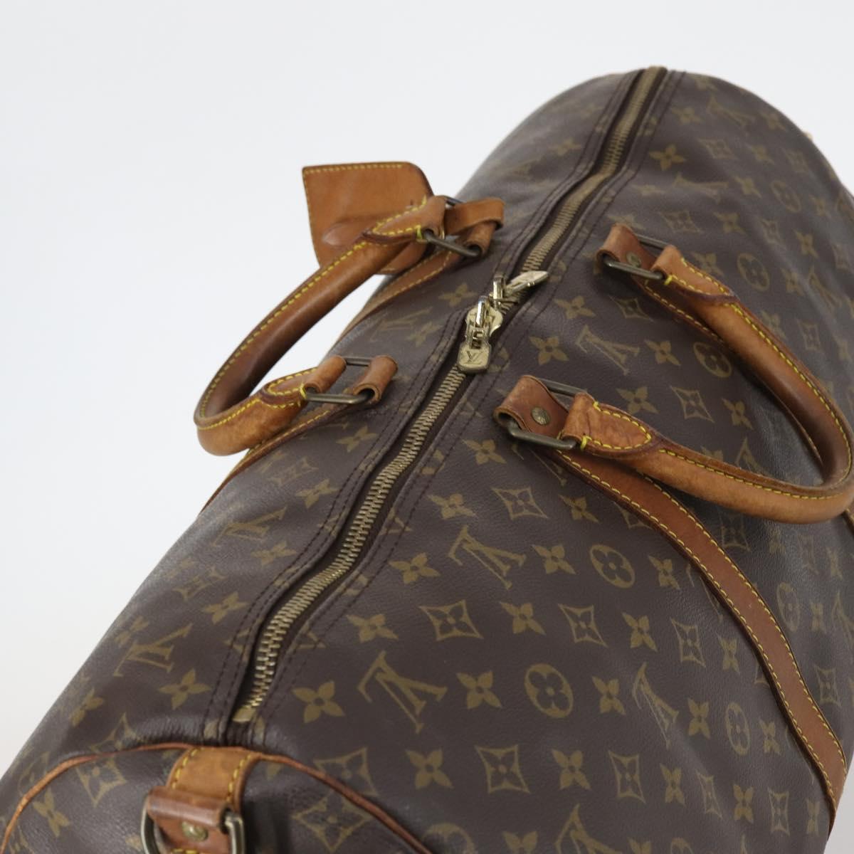 LOUIS VUITTON Monogram Keepall Bandouliere 55 Boston Bag M41414 LV Auth gh851