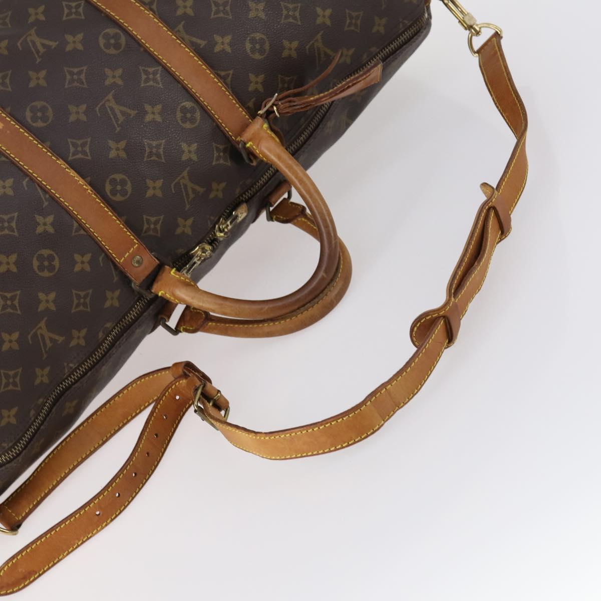 LOUIS VUITTON Monogram Keepall Bandouliere 55 Boston Bag M41414 LV Auth gh851