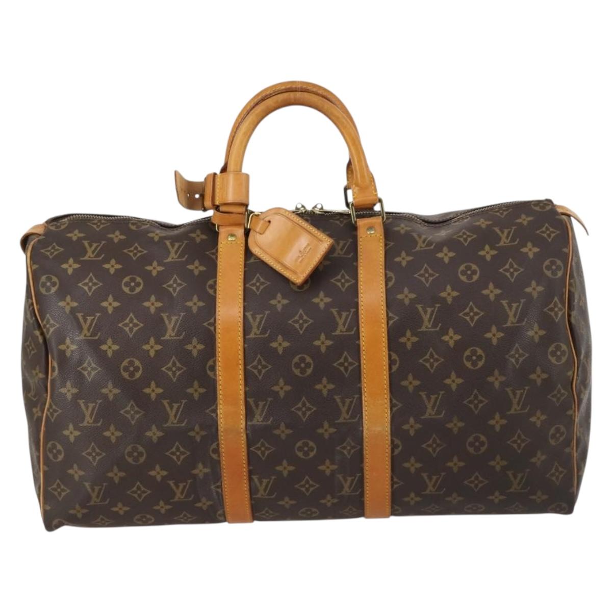 LOUIS VUITTON Monogram Keepall 50 Boston Bag M41426 LV Auth gh855