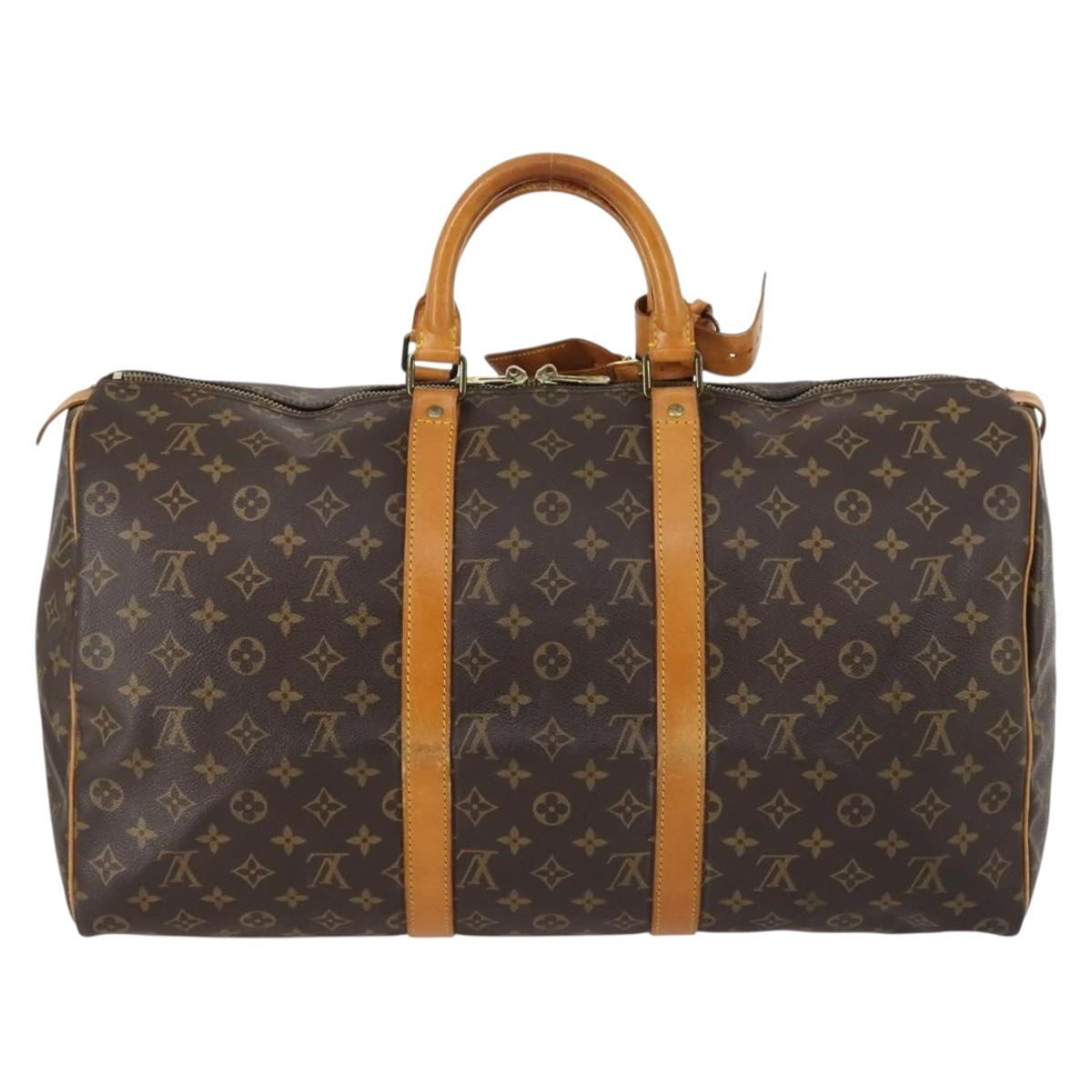 LOUIS VUITTON Monogram Keepall 50 Boston Bag M41426 LV Auth gh855