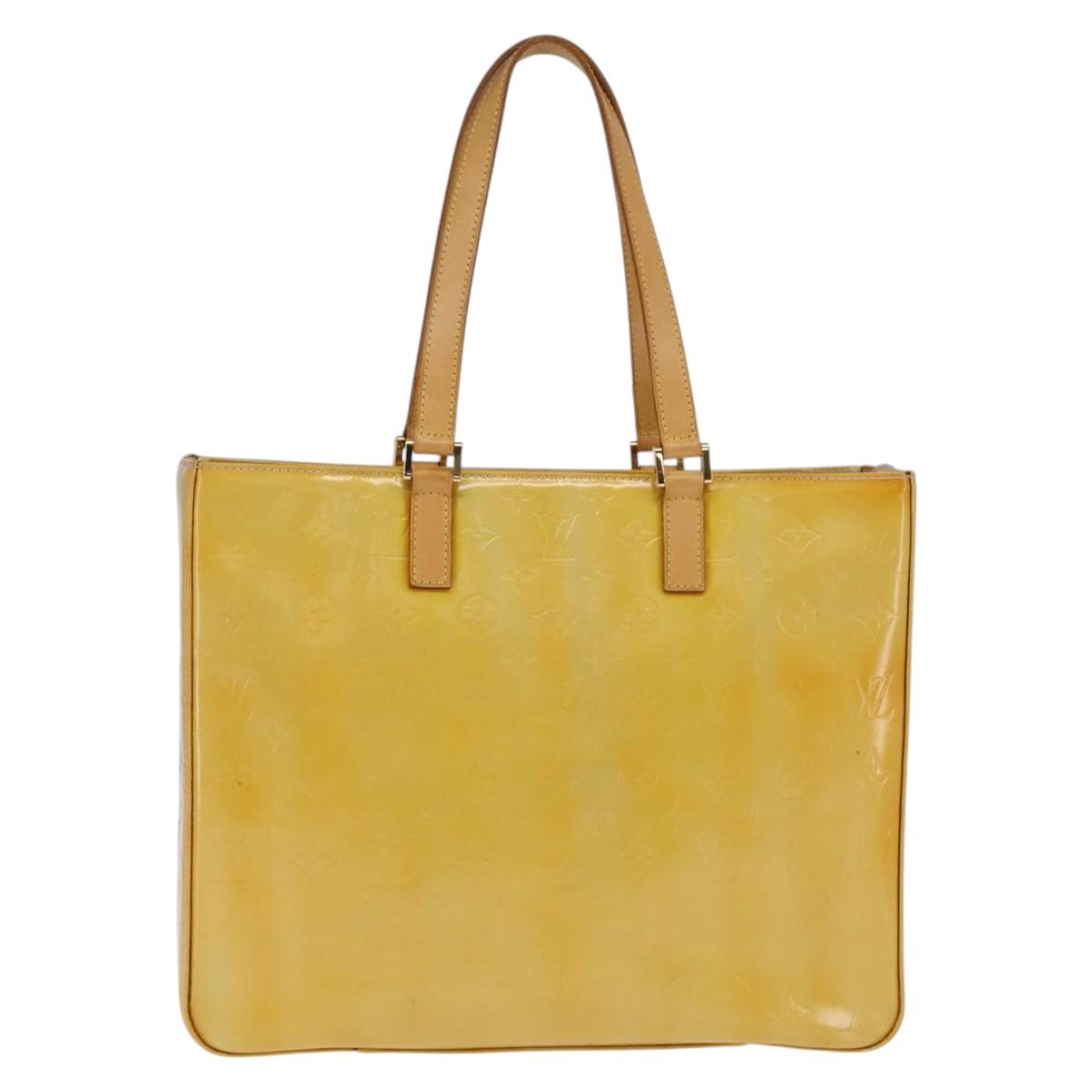 LOUIS VUITTON Monogram Vernis Columbus Tote Bag Gris M91028 LV Auth gh879