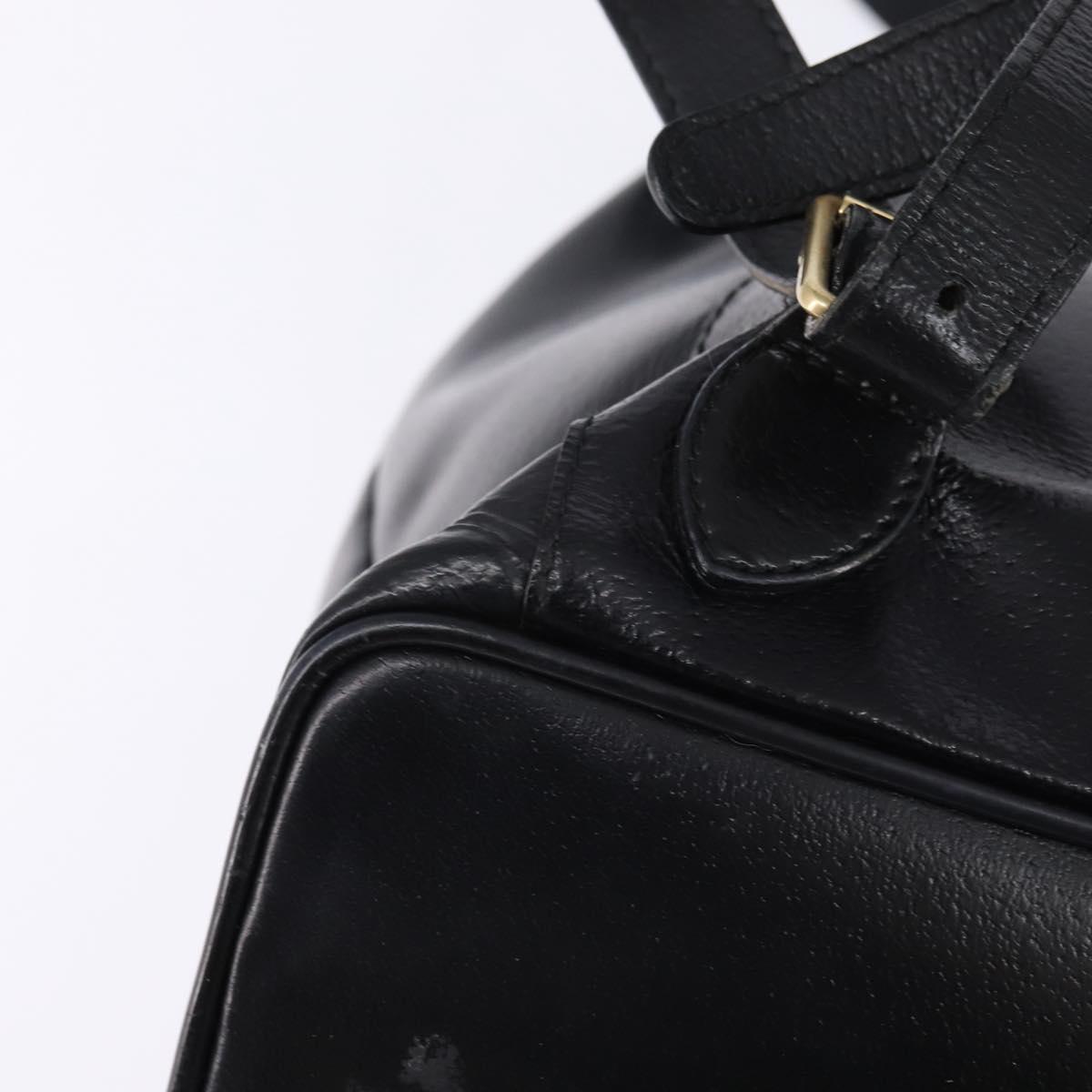 GUCCI Bamboo Backpack Leather Navy Gold 003 2058 0016 Auth gh884