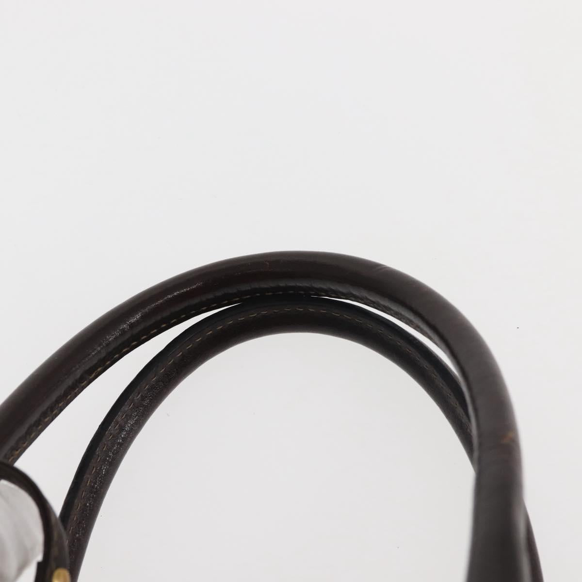 FENDI Zucca Canvas Hand Bag 2way Black Brown Auth gh886