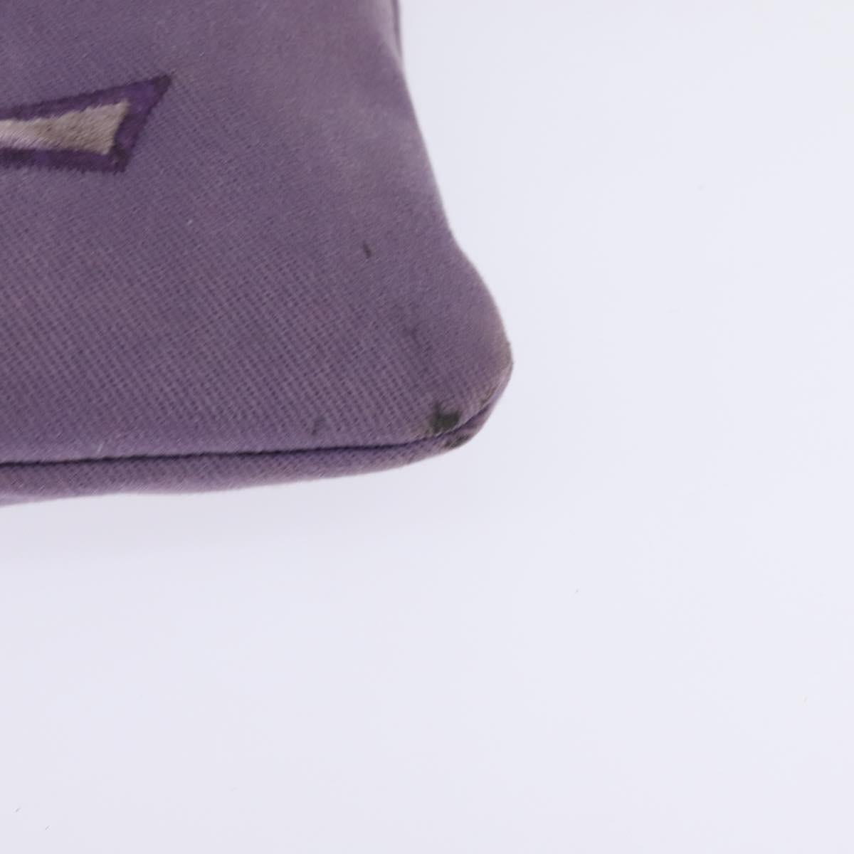SAINT LAURENT Kahala Shoulder Bag Canvas Purple Silver Auth gh889