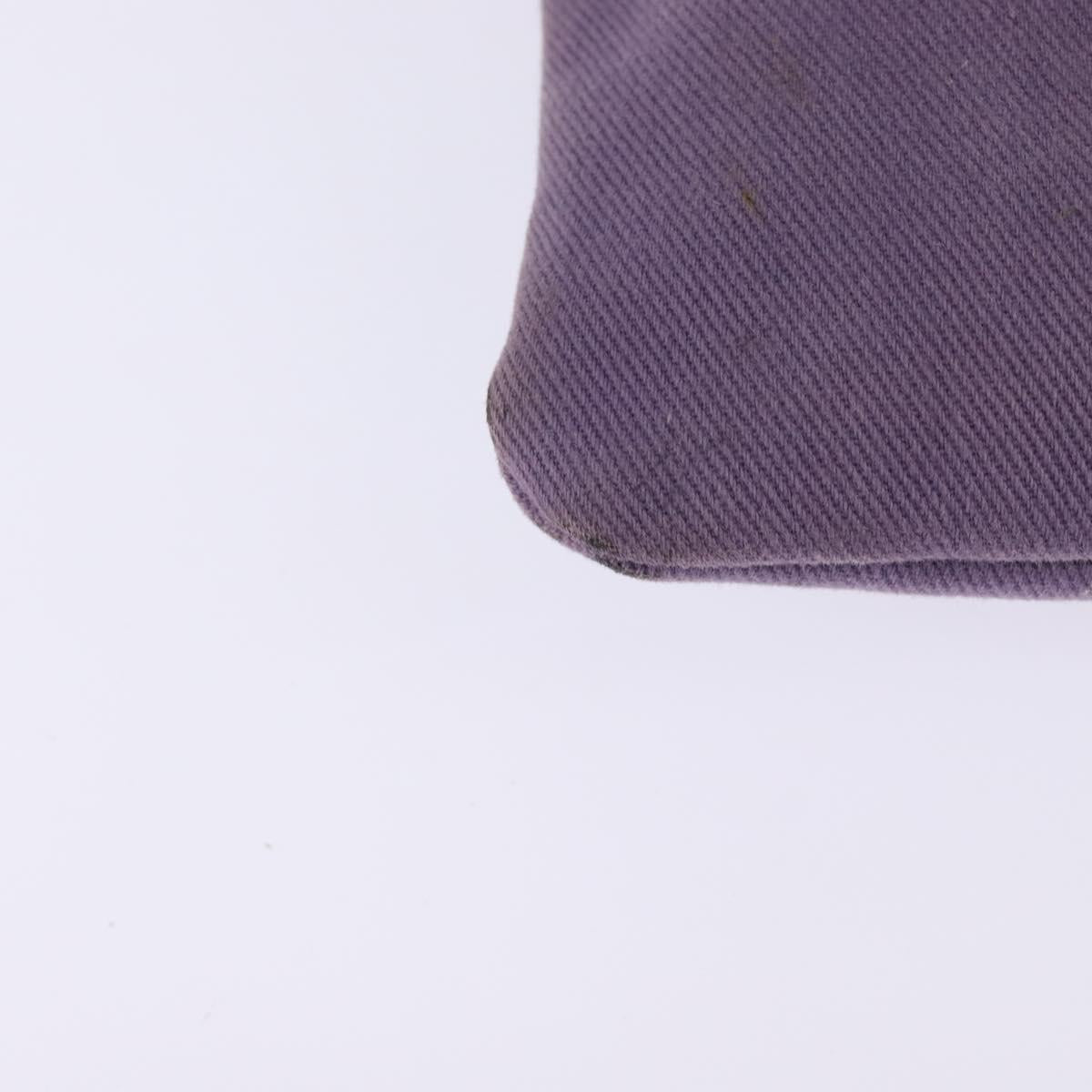 SAINT LAURENT Kahala Shoulder Bag Canvas Purple Silver Auth gh889