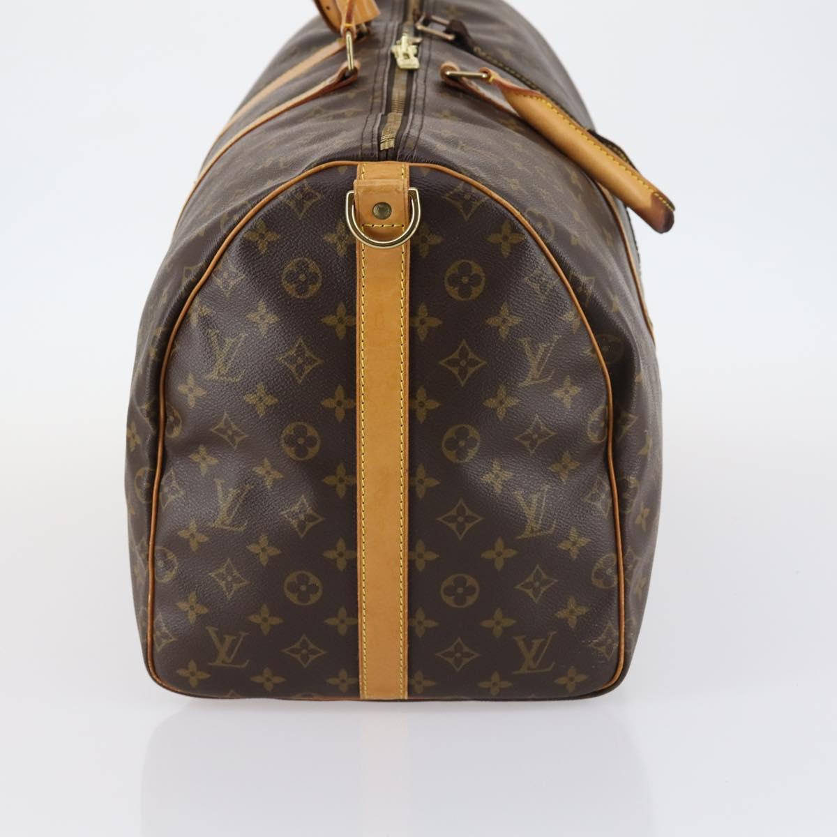 LOUIS VUITTON Monogram Keepall Bandouliere 55 Boston Bag M41414 LV Auth gh898