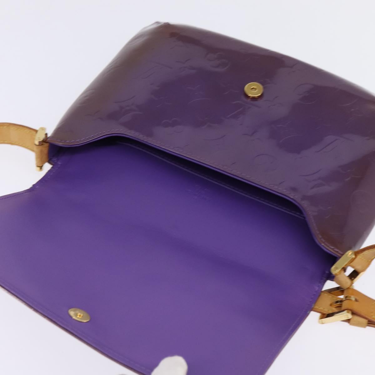 LOUIS VUITTON Vernis Thompson Street Shoulder Bag Viole M91095 LV Auth gh900